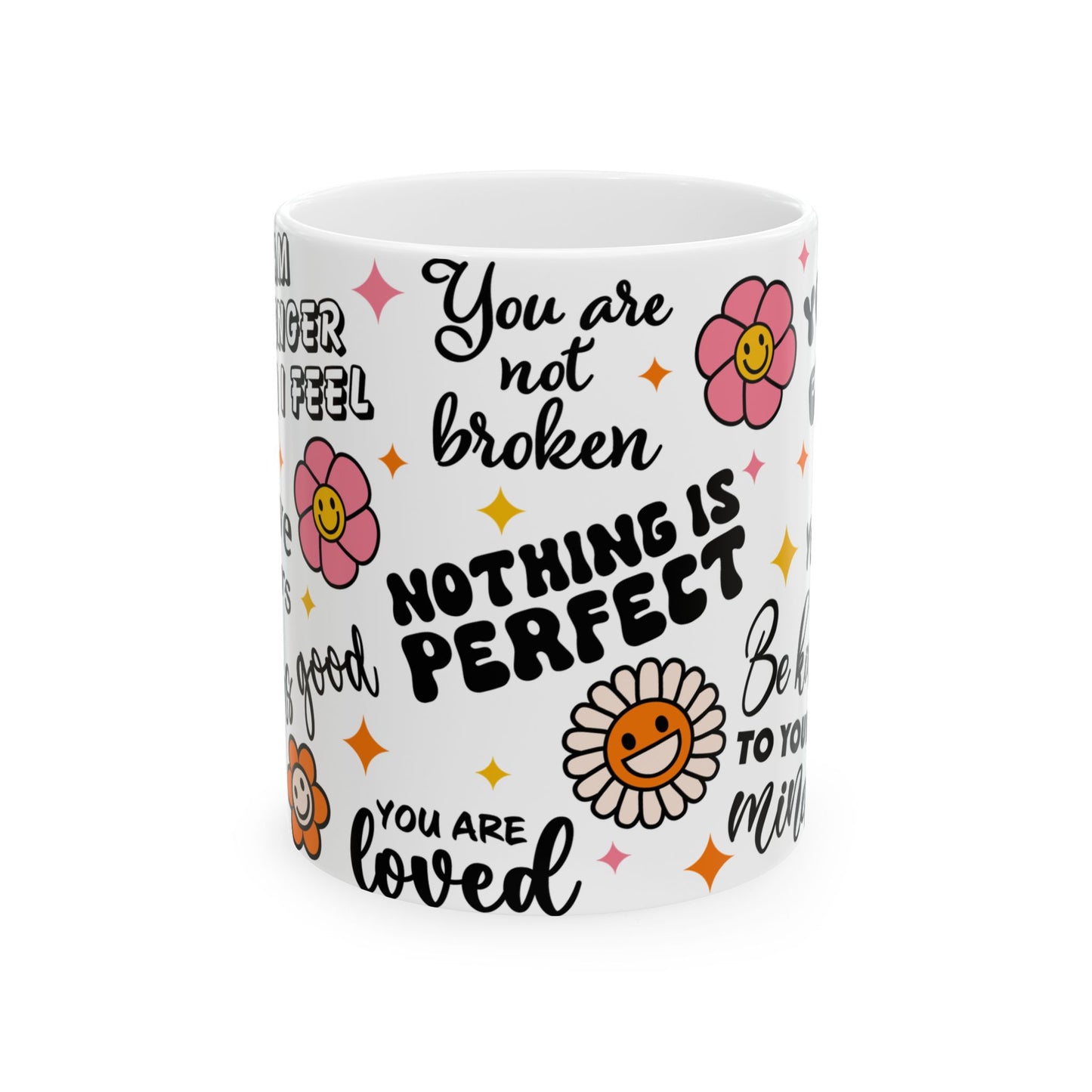Positive Affirmation Ceramic Mug - 11oz & 15oz - Uplifting Messages for Self-Love