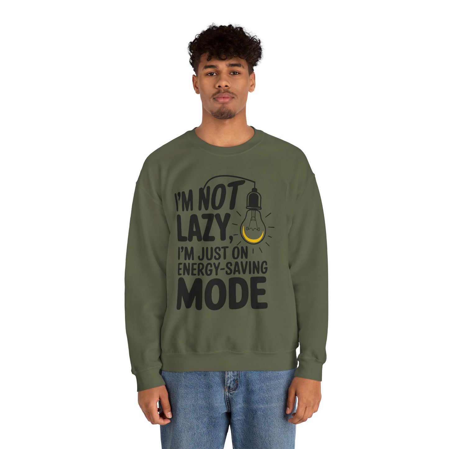 Funny Energy-Saving Mode Sweatshirt | Unisex Heavy Blend Crewneck