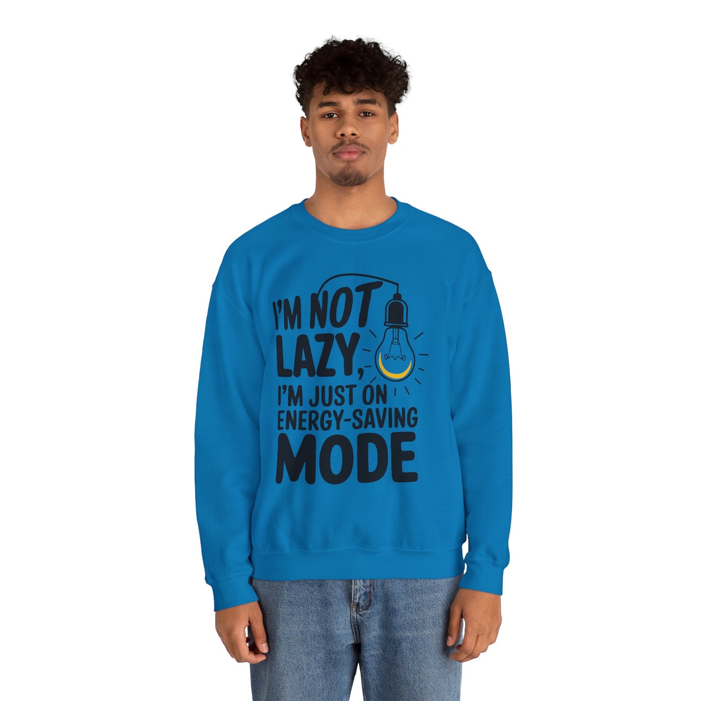Funny Energy-Saving Mode Sweatshirt | Unisex Heavy Blend Crewneck