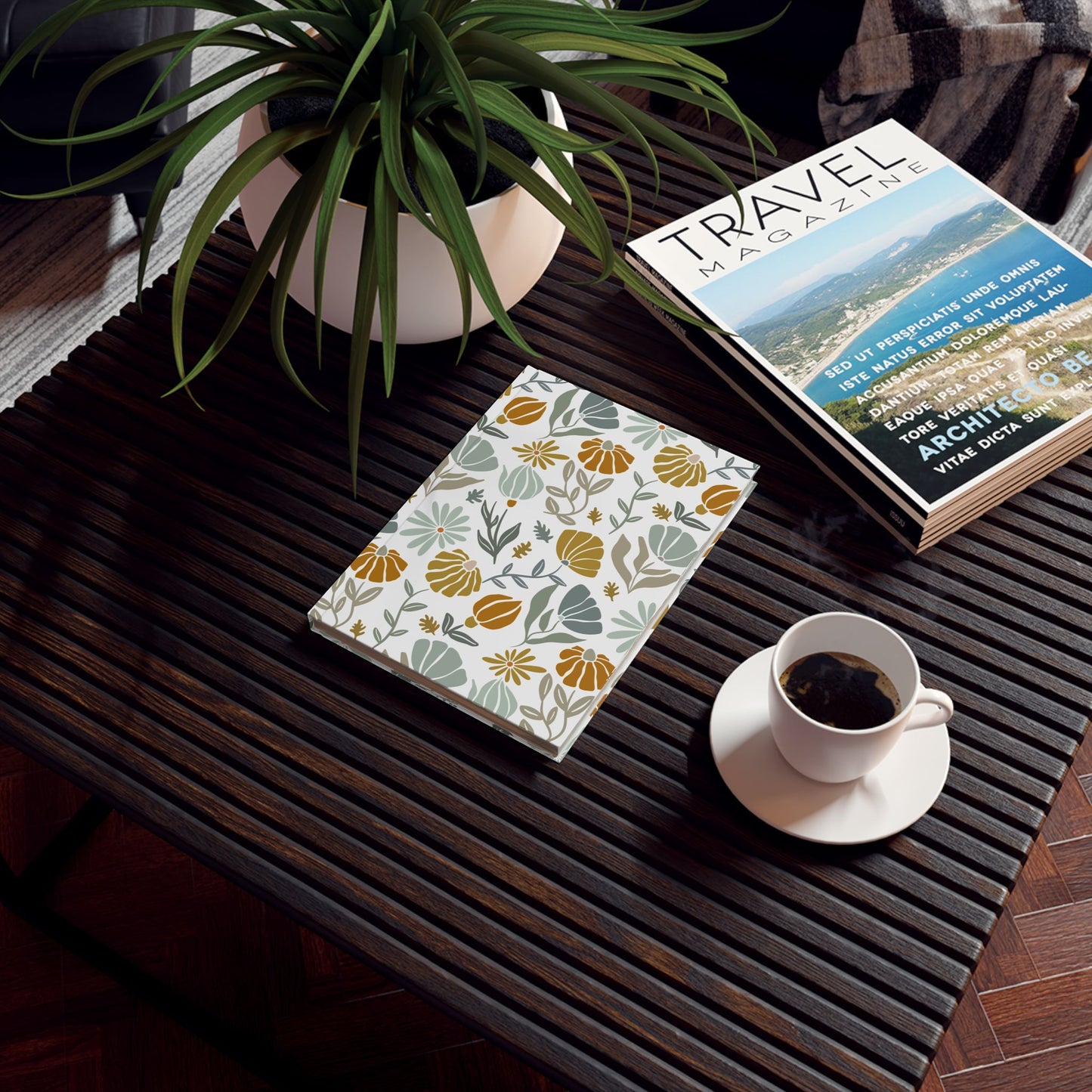 Floral Hard Backed Journal - Nature Inspired Notebook for Creative Writing