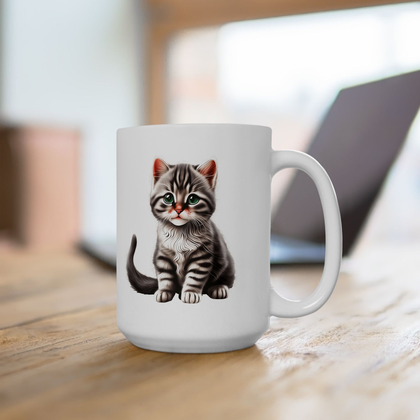 Cute Kitten Ceramic Mug — Coffee Cup (11oz & 15oz)
