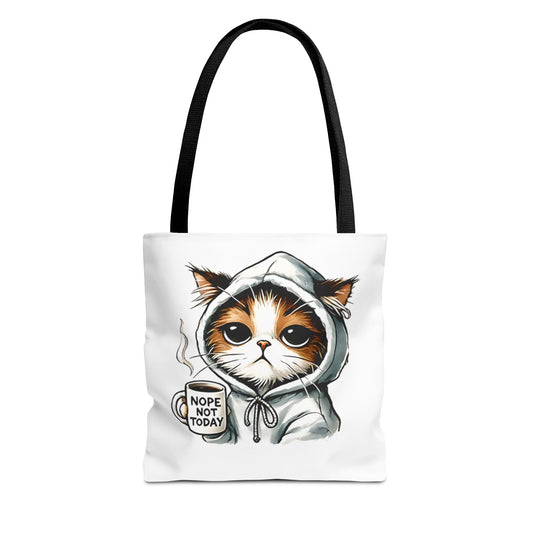 Cute Cat Tote Bag - "Nope Not Today" Design