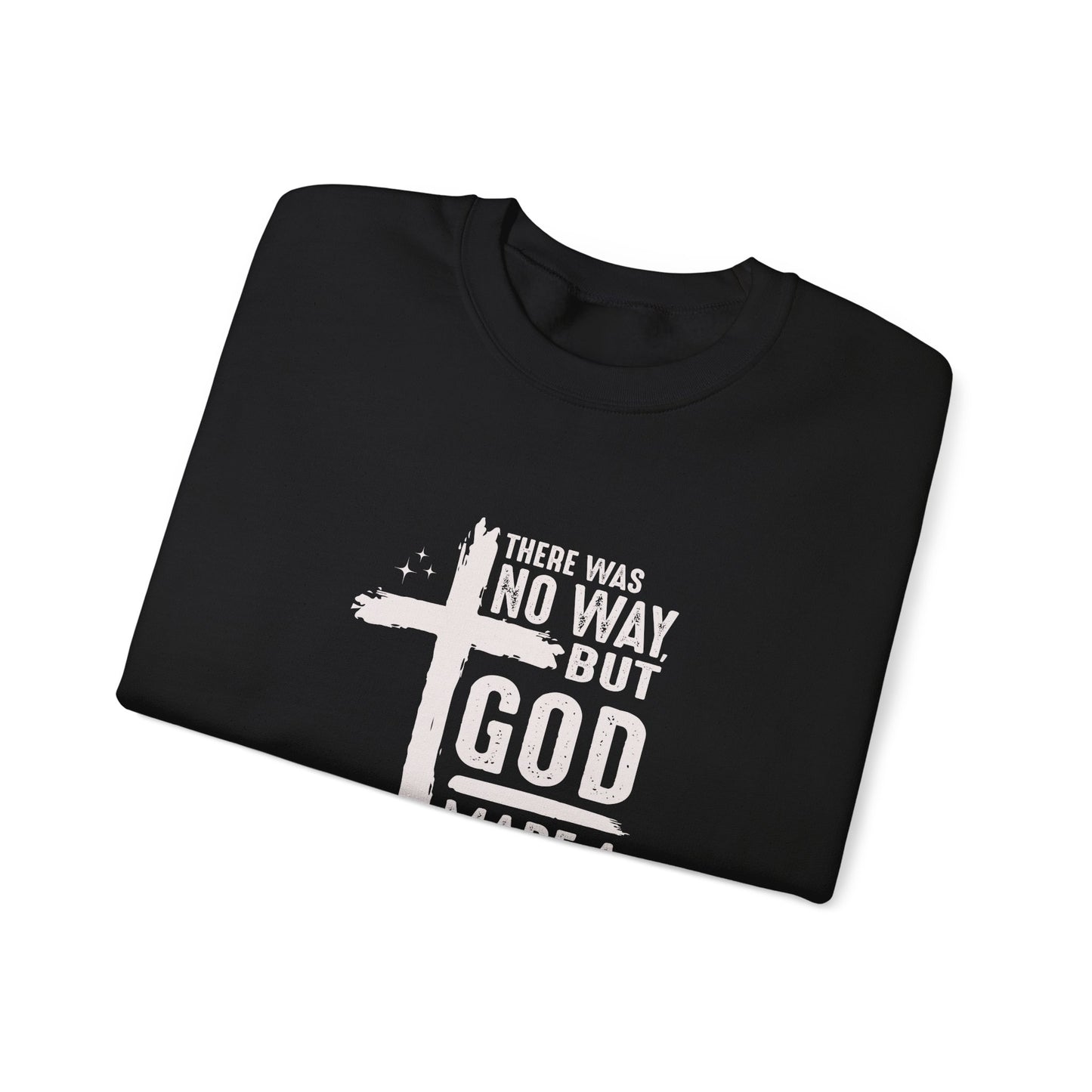 Inspirational Christian Crewneck Sweatshirt - 'God Made a Way'