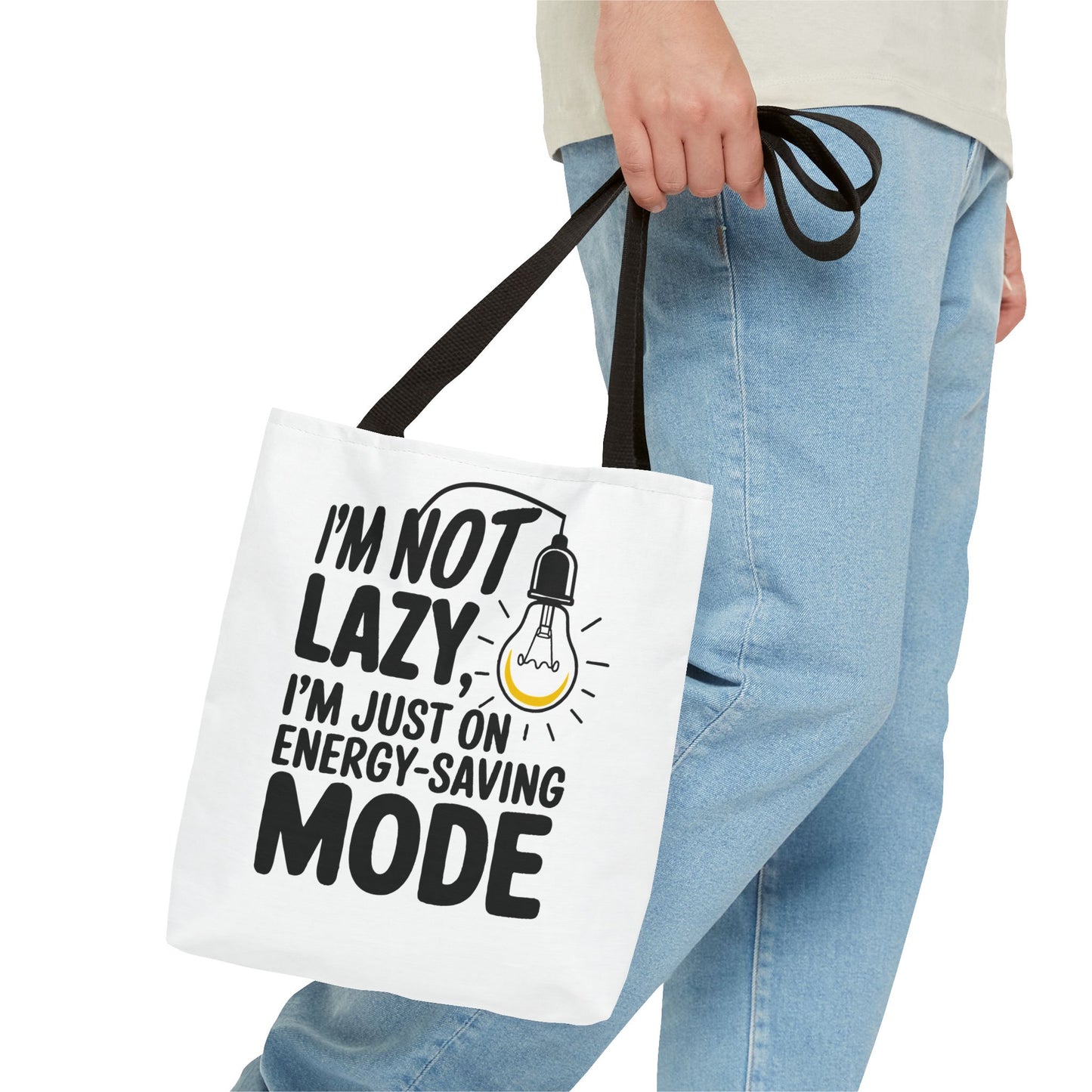 Funny Energy-Saving Mode Tote Bag - Ideal Gift for Relaxed Individuals