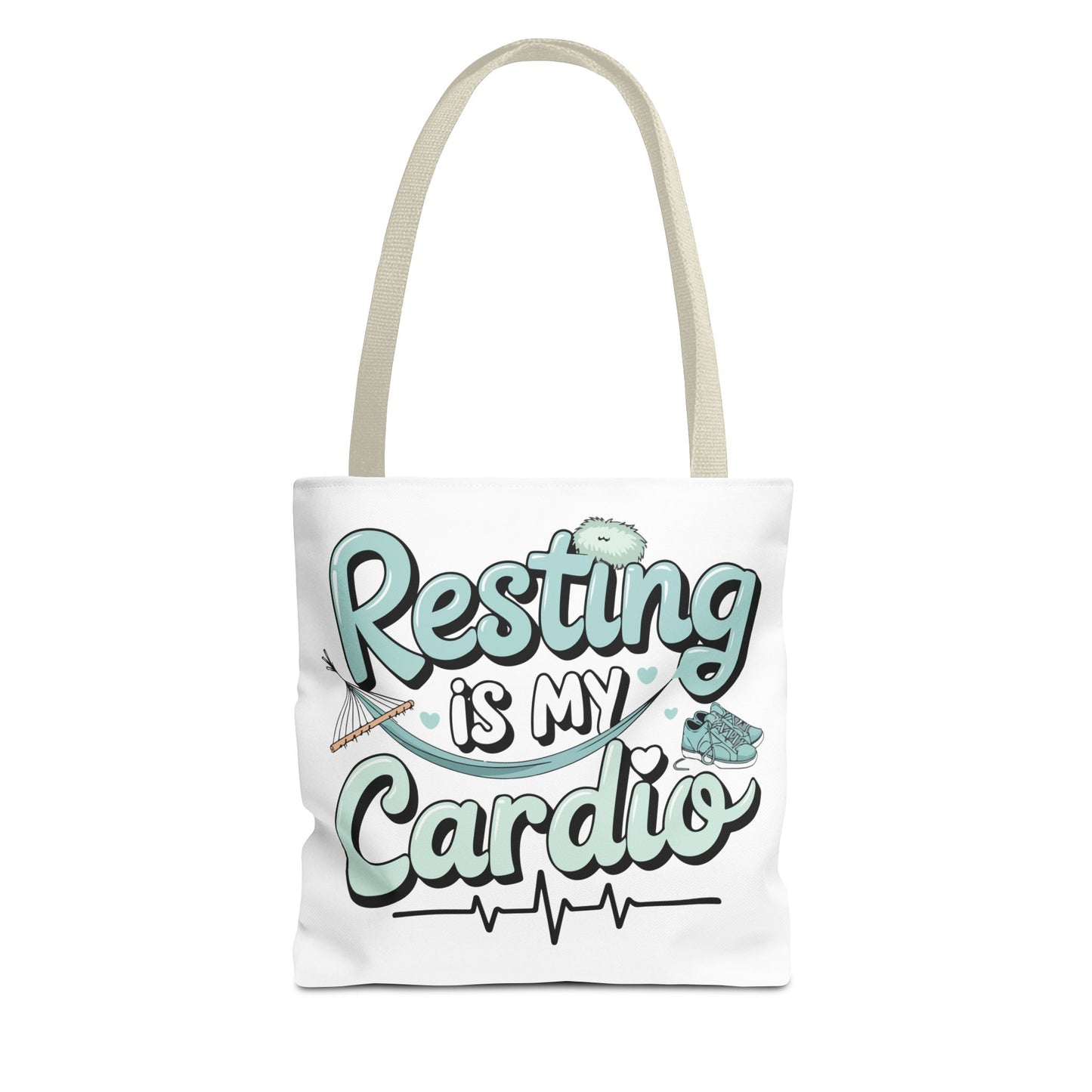 Resting is My Cardio Tote Bag - Fun Workout Motivational Bag for Gym Lovers