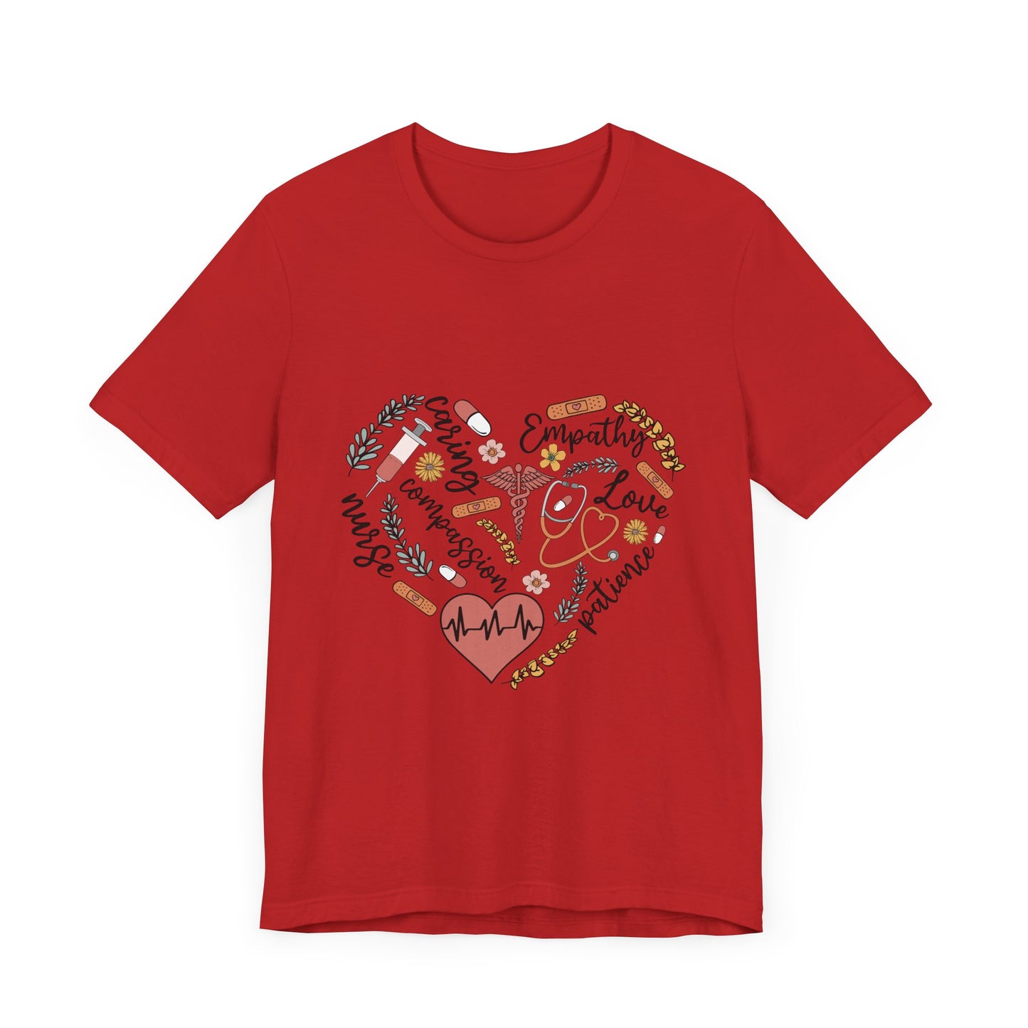 Empathy Heart Unisex Jersey Tee - Love & Caring Design for Compassionate Souls