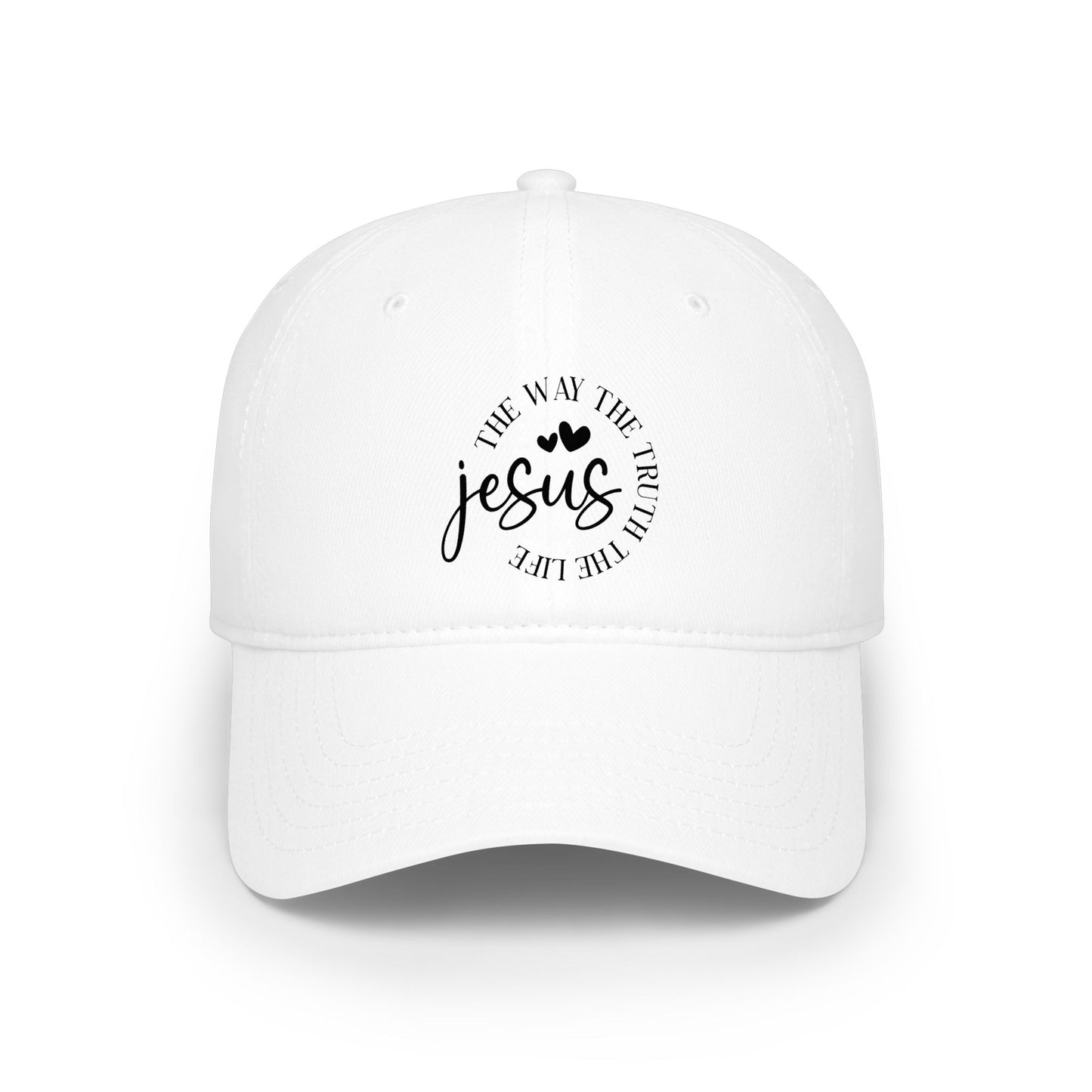 Jesus Circle Heart Low Profile Baseball Cap - Faith Christian Hat