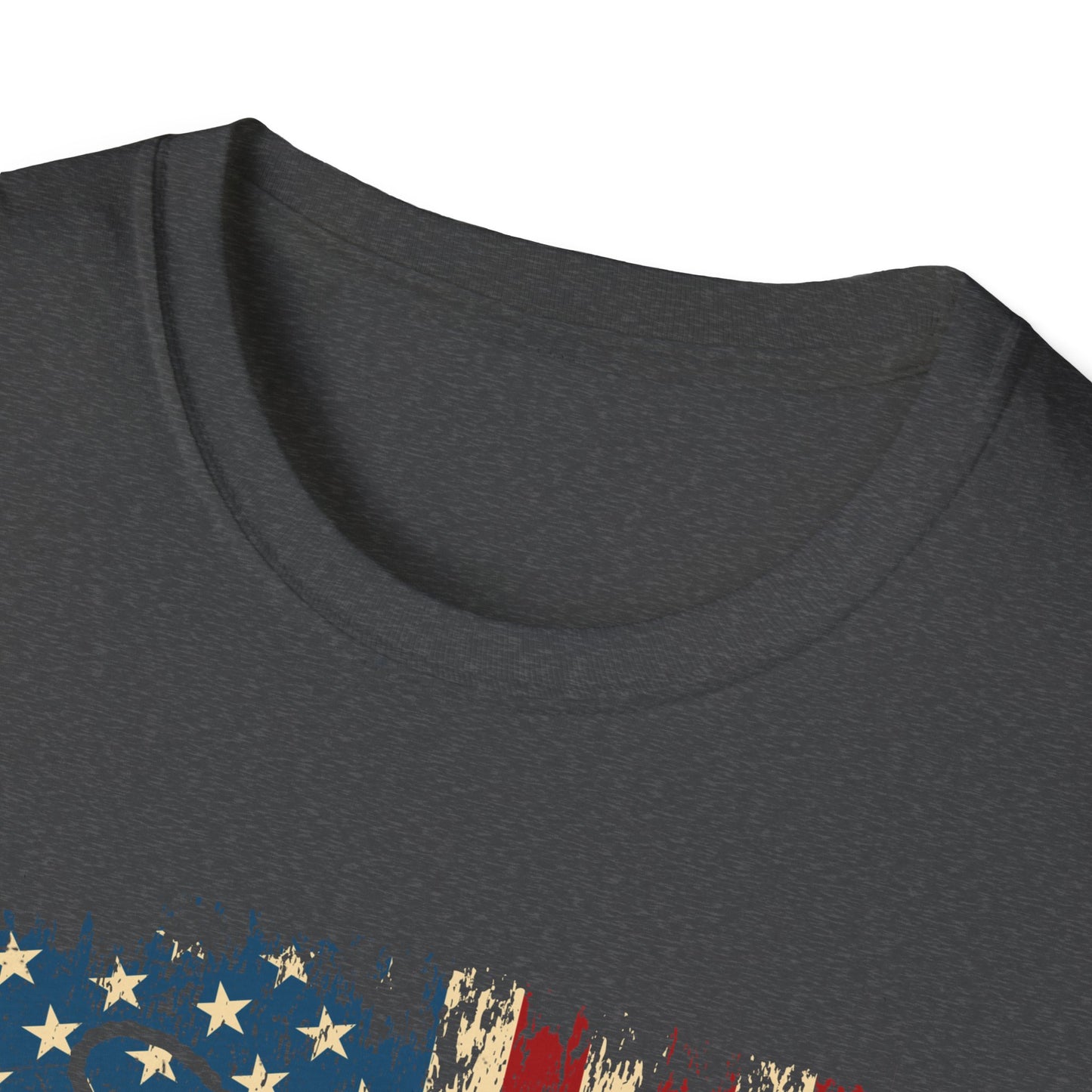 Military Mom T-Shirt – Distressed American Flag & Dog Tag Patriotic Tee