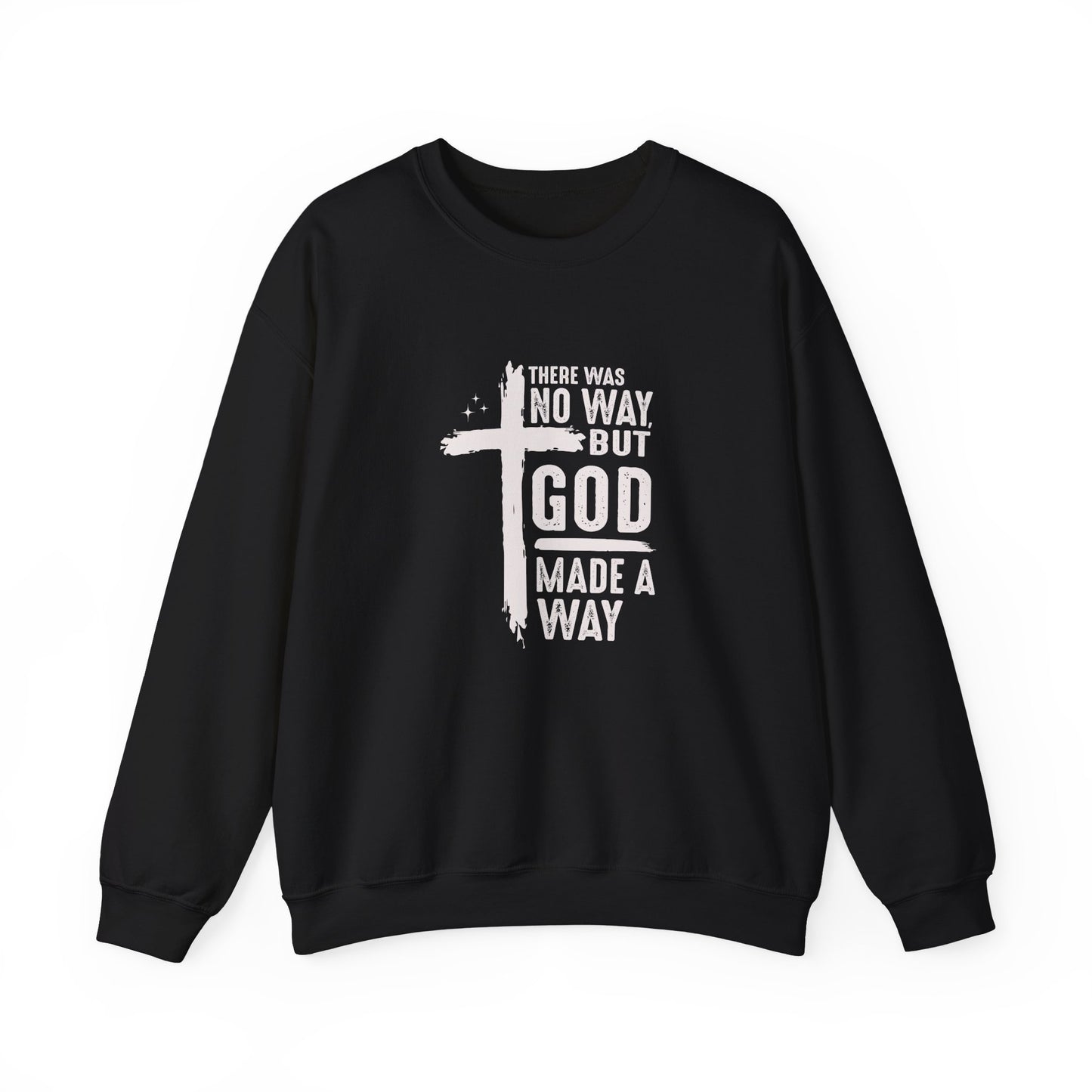 Inspirational Christian Crewneck Sweatshirt - 'God Made a Way'