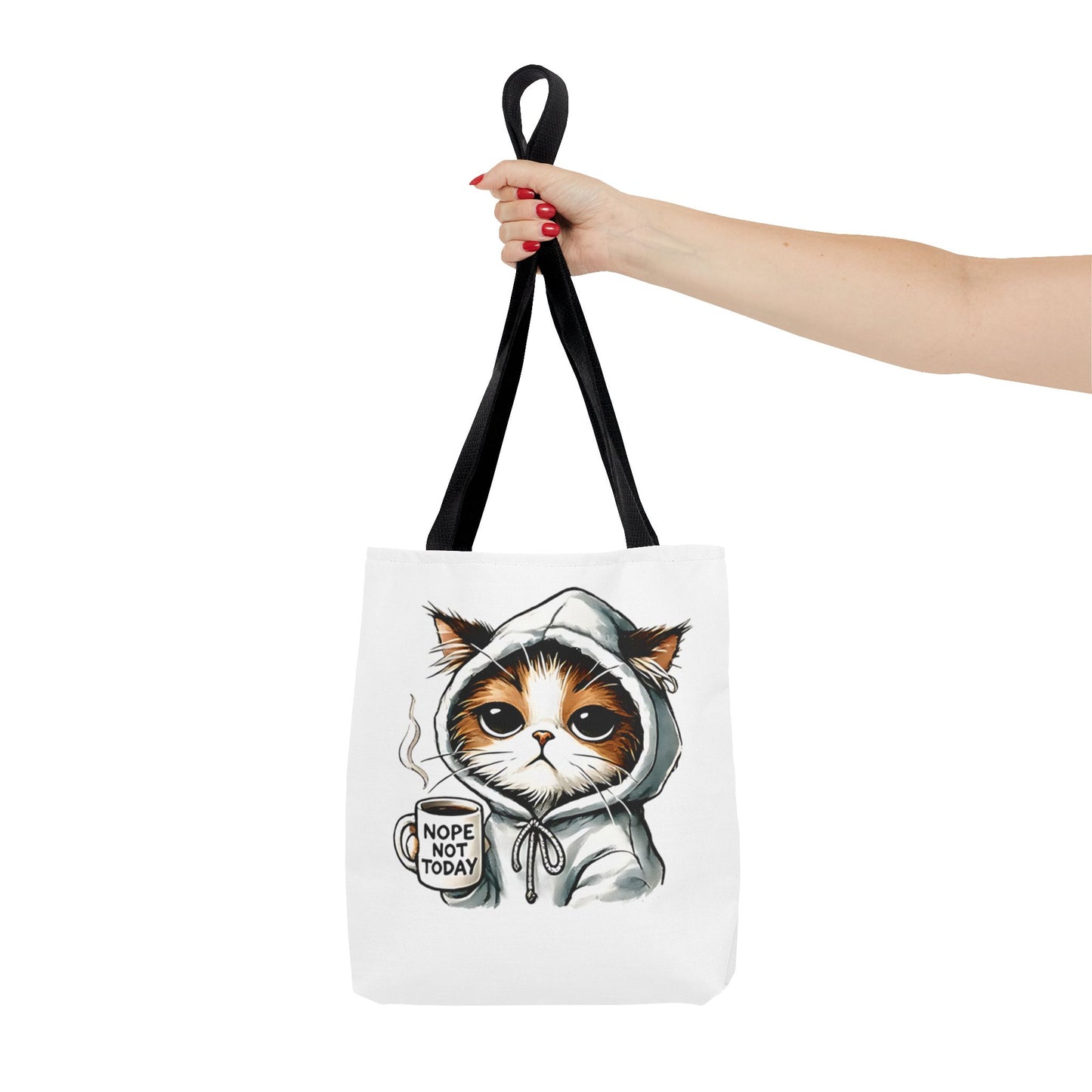 Cute Cat Tote Bag - "Nope Not Today" Design