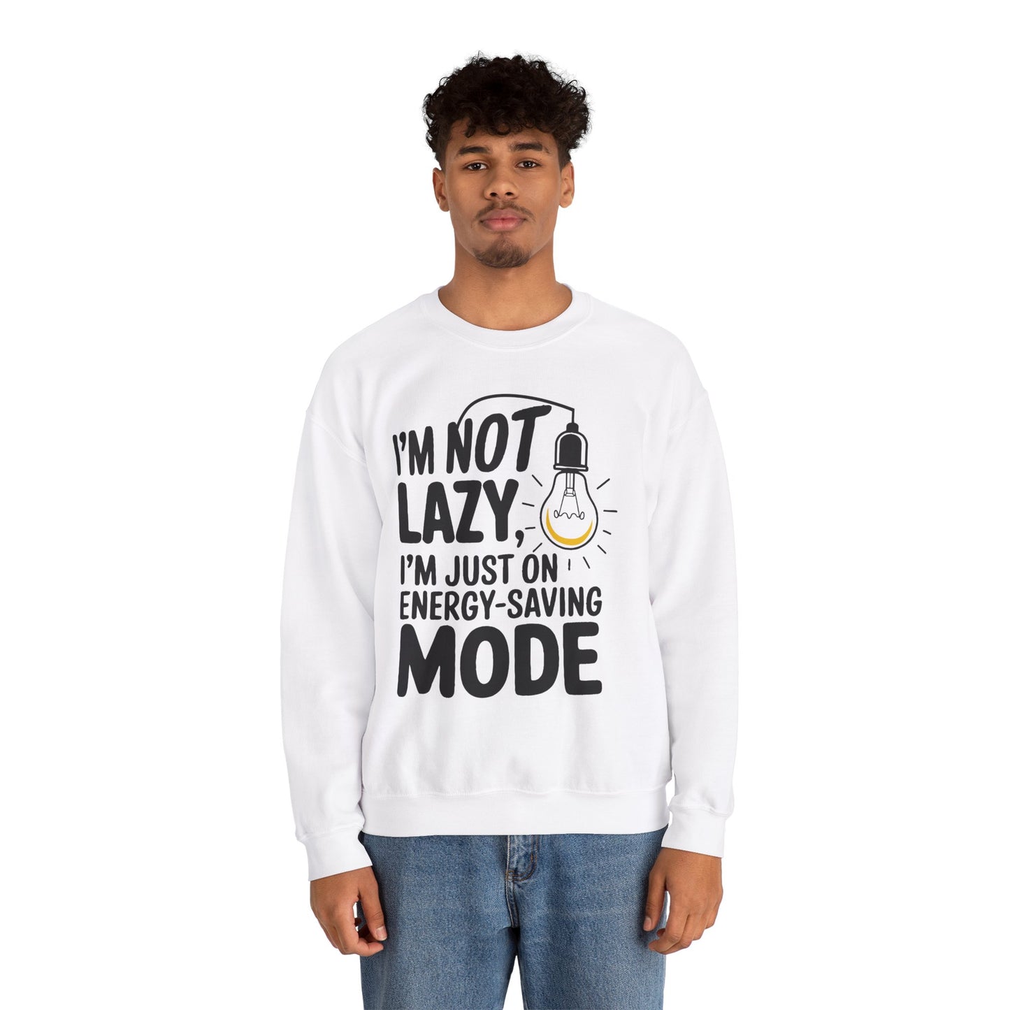 Funny Energy-Saving Mode Sweatshirt | Unisex Heavy Blend Crewneck
