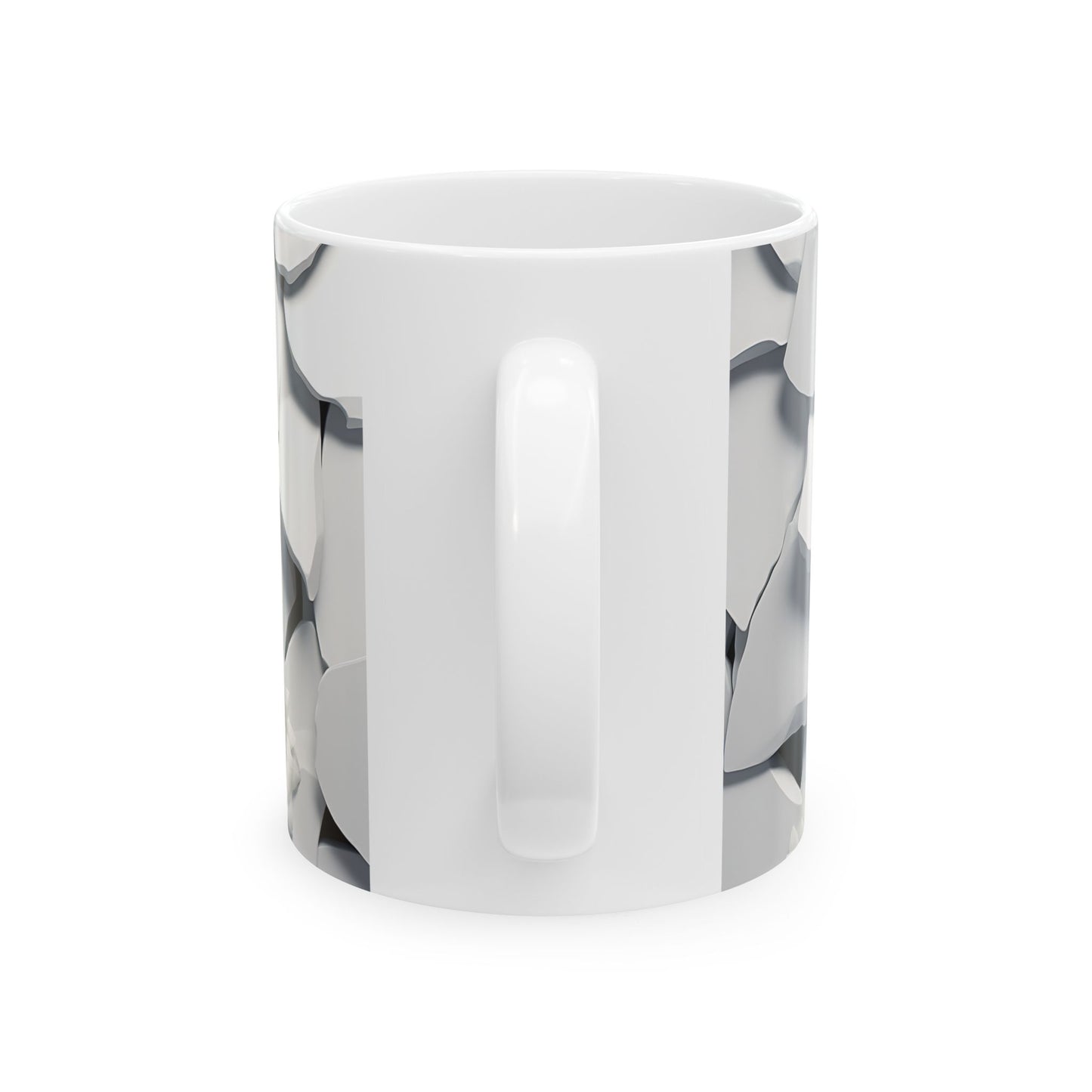 Cracked Wall Cat Mug - 11oz & 15oz Ceramic Drinking Cup for Cat Lovers