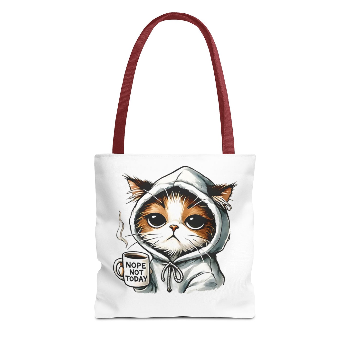 Cute Cat Tote Bag - "Nope Not Today" Design