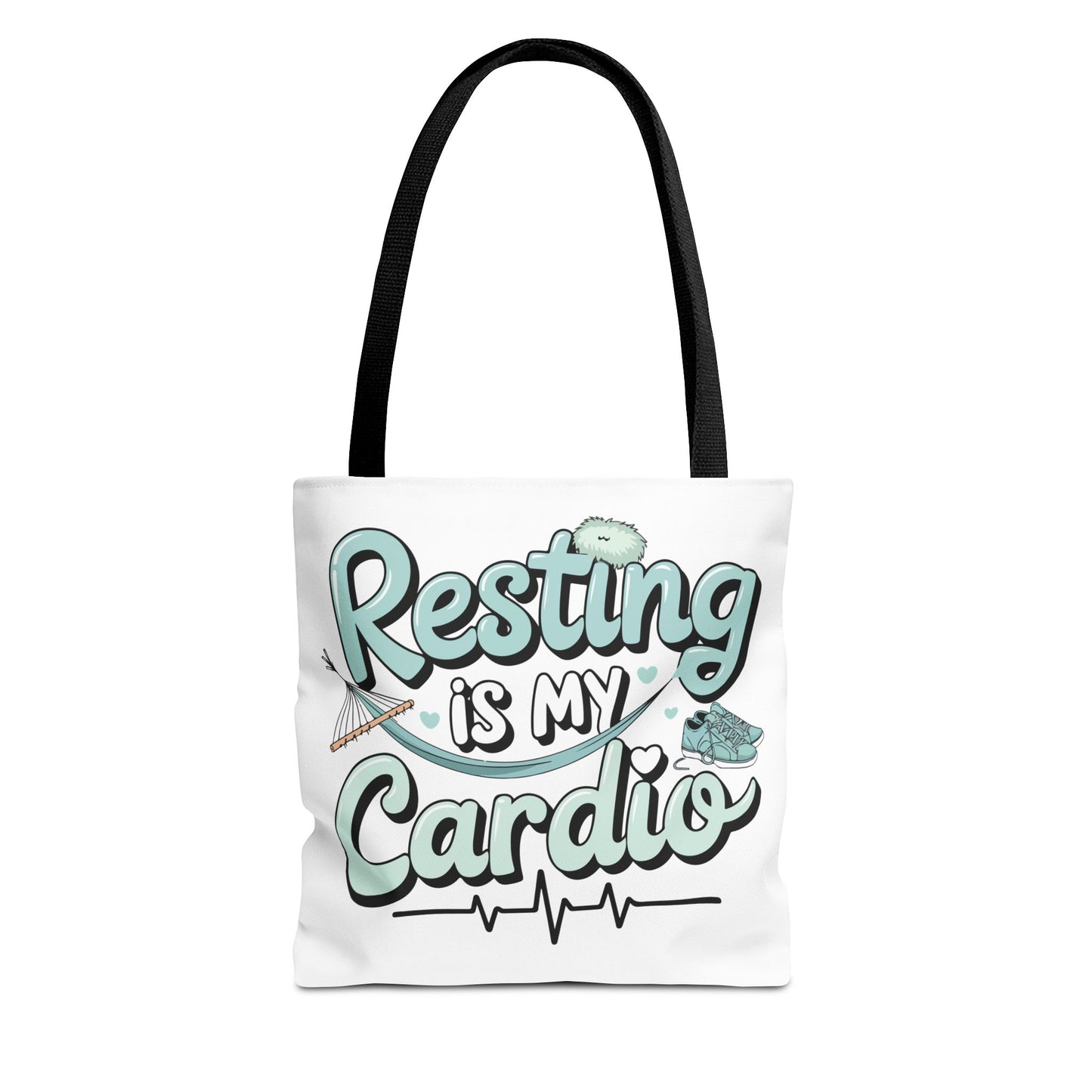 Resting is My Cardio Tote Bag - Fun Workout Motivational Bag for Gym Lovers