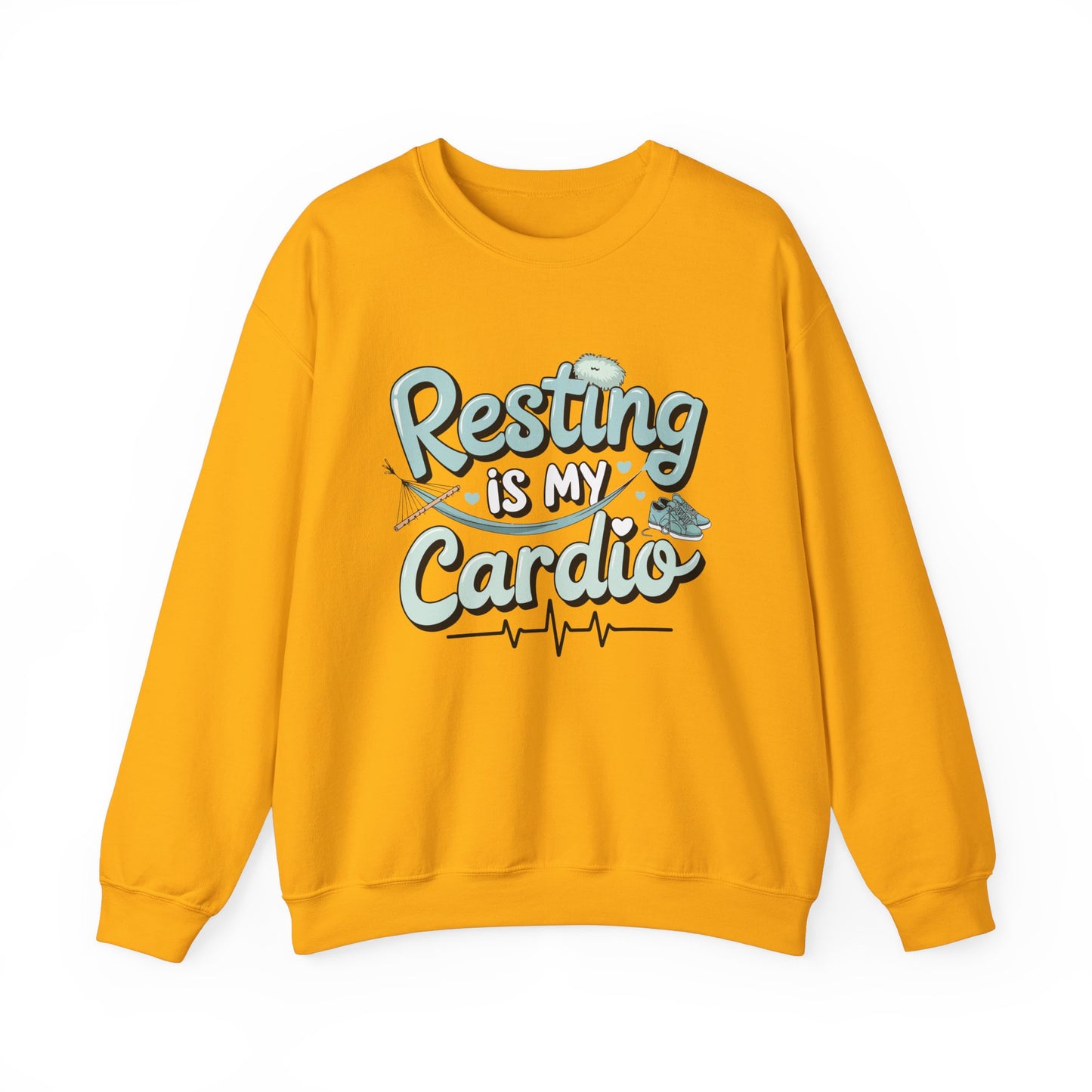 Resting is My Cardio Sweatshirt - Cozy Unisex Heavy Blend Crewneck