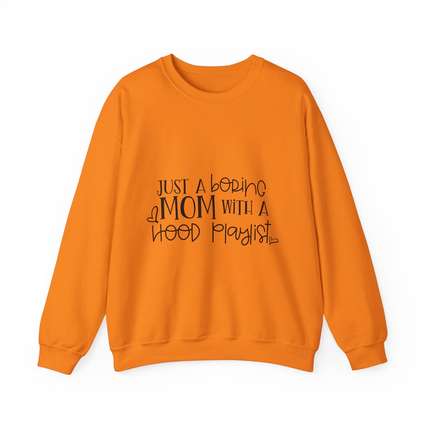 Just a Boring Mom with a Hood Playlist Sweatshirt - Unisex Heavy Blend™ Crewneck