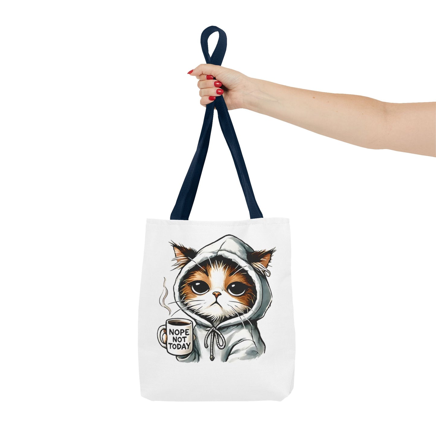 Cute Cat Tote Bag - "Nope Not Today" Design