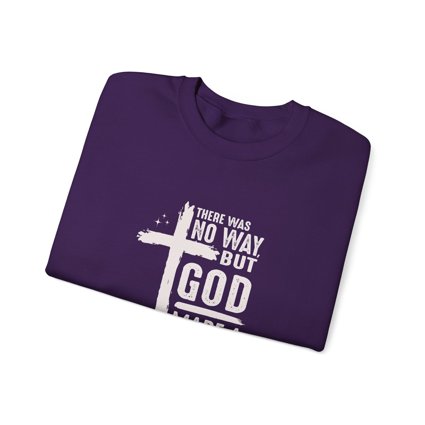 Inspirational Christian Crewneck Sweatshirt - 'God Made a Way'