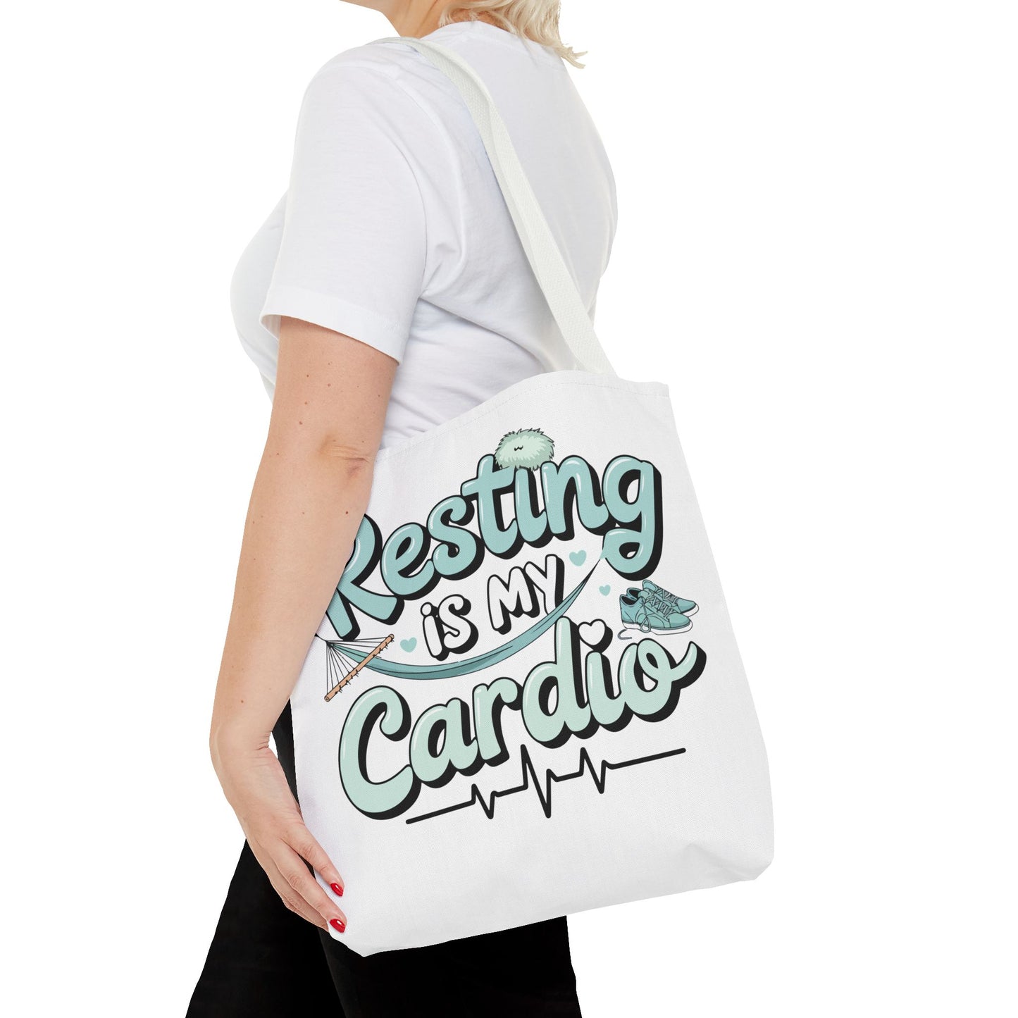 Resting is My Cardio Tote Bag - Fun Workout Motivational Bag for Gym Lovers