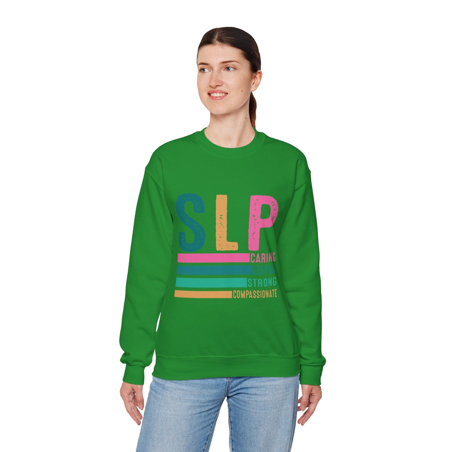 SLP Caring Loyal Strong Unisex Crewneck Sweatshirt