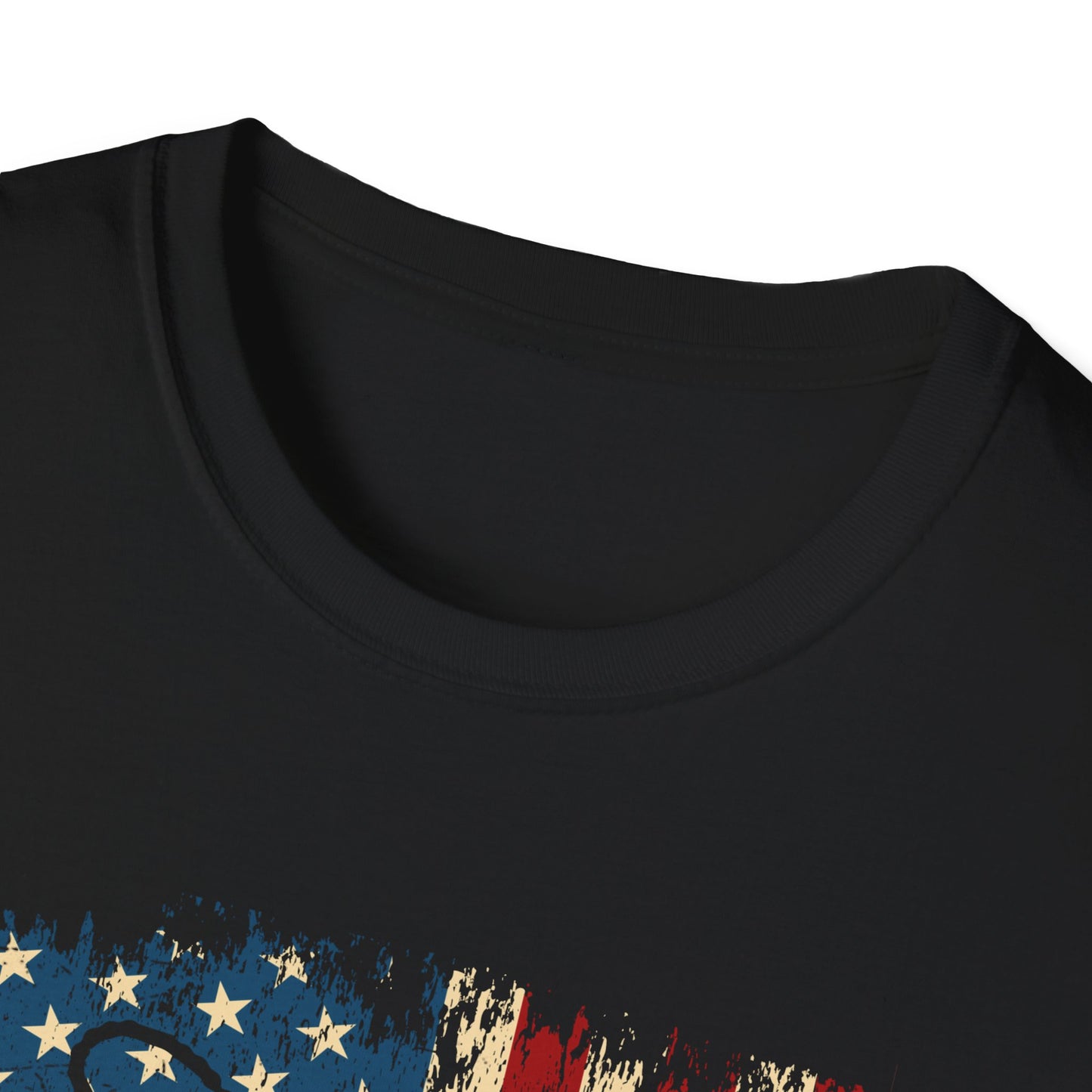 Military Mom T-Shirt – Distressed American Flag & Dog Tag Patriotic Tee