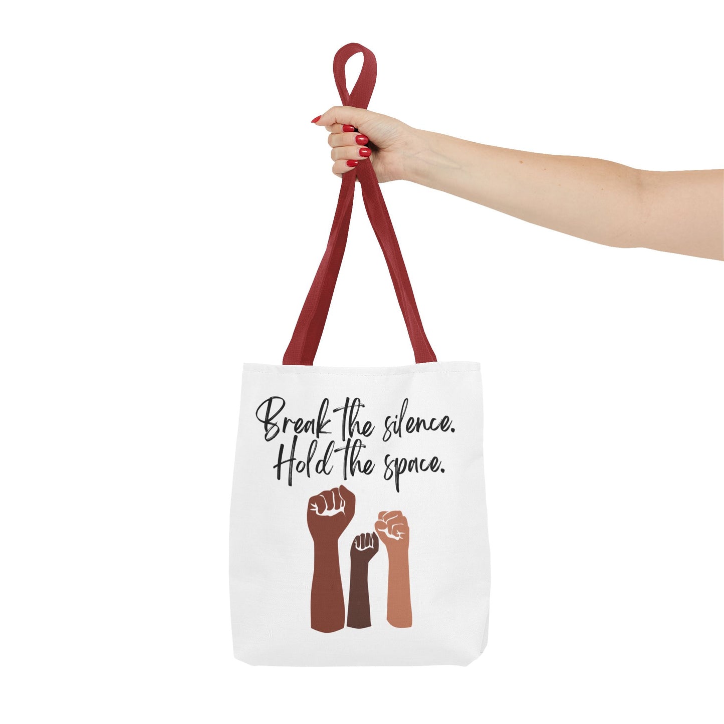 Empowering Tote Bag - 'Break the Silence. Hold the Space.'