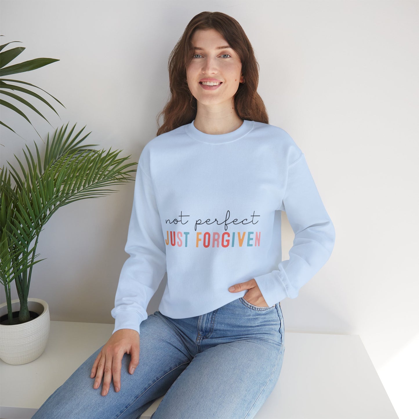 Unisex Forgiven Sweatshirt - Not Perfect, Just Forgiven - Cozy Casual Wear