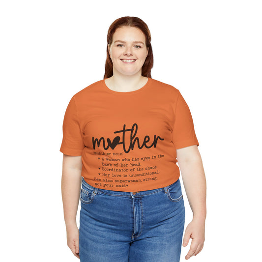 Mother Definition Unisex Jersey Tee - Perfect Gift for Moms