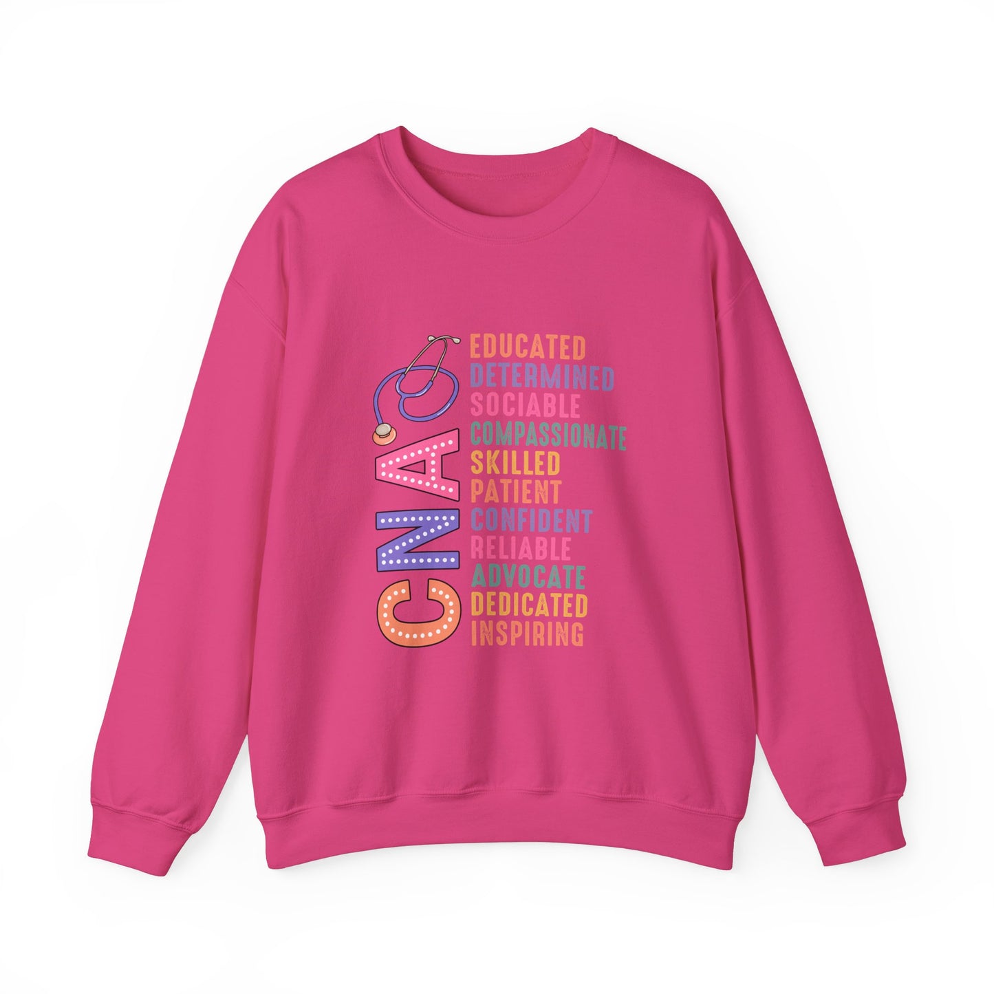 CNA Pride Crewneck Sweatshirt - Empowering Words for Caring Professionals