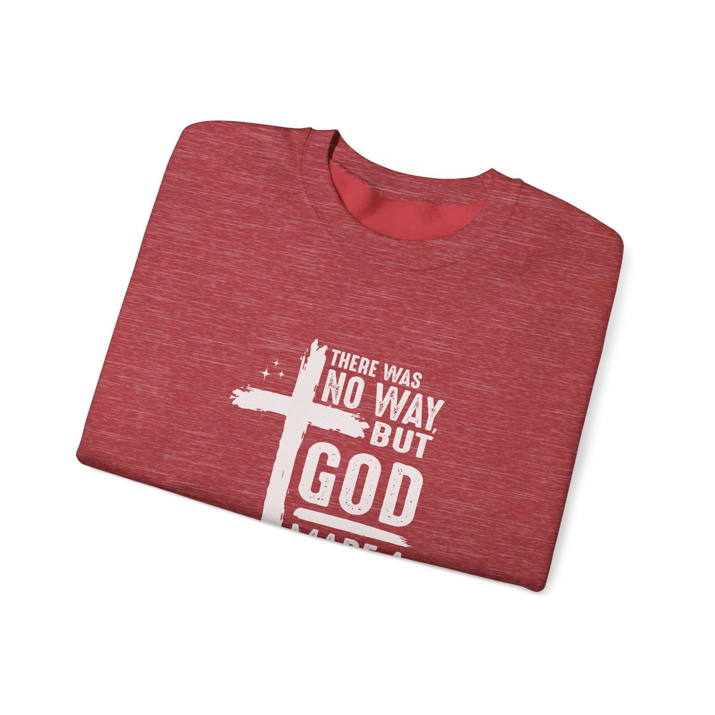 Inspirational Christian Crewneck Sweatshirt - 'God Made a Way'