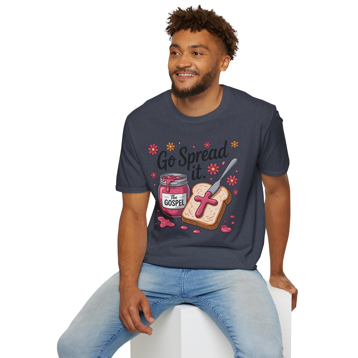 Christian T-Shirt — "Go Spread It" Gospel Jam Toast Tee