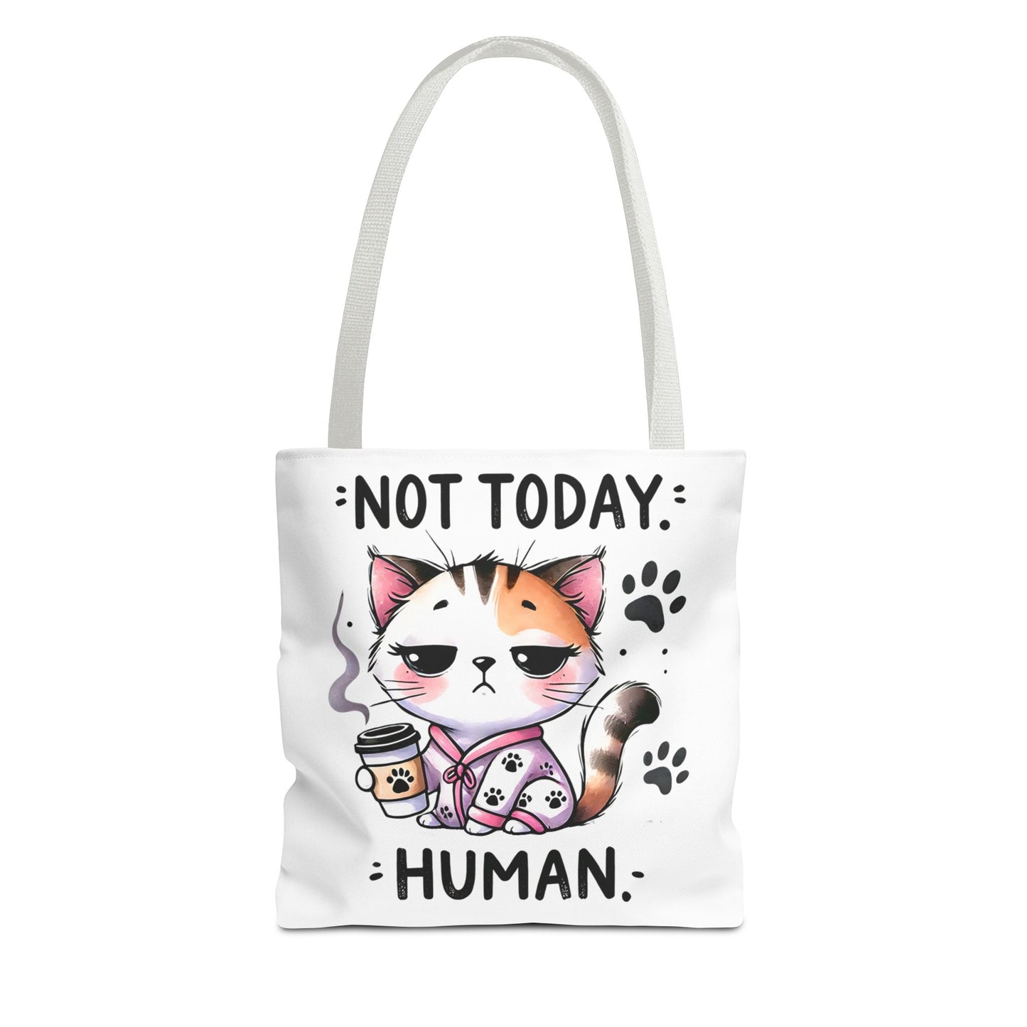 Cute Cat Tote Bag – "Not Today, Human" – Perfect for Cat Lovers & Everyday Use