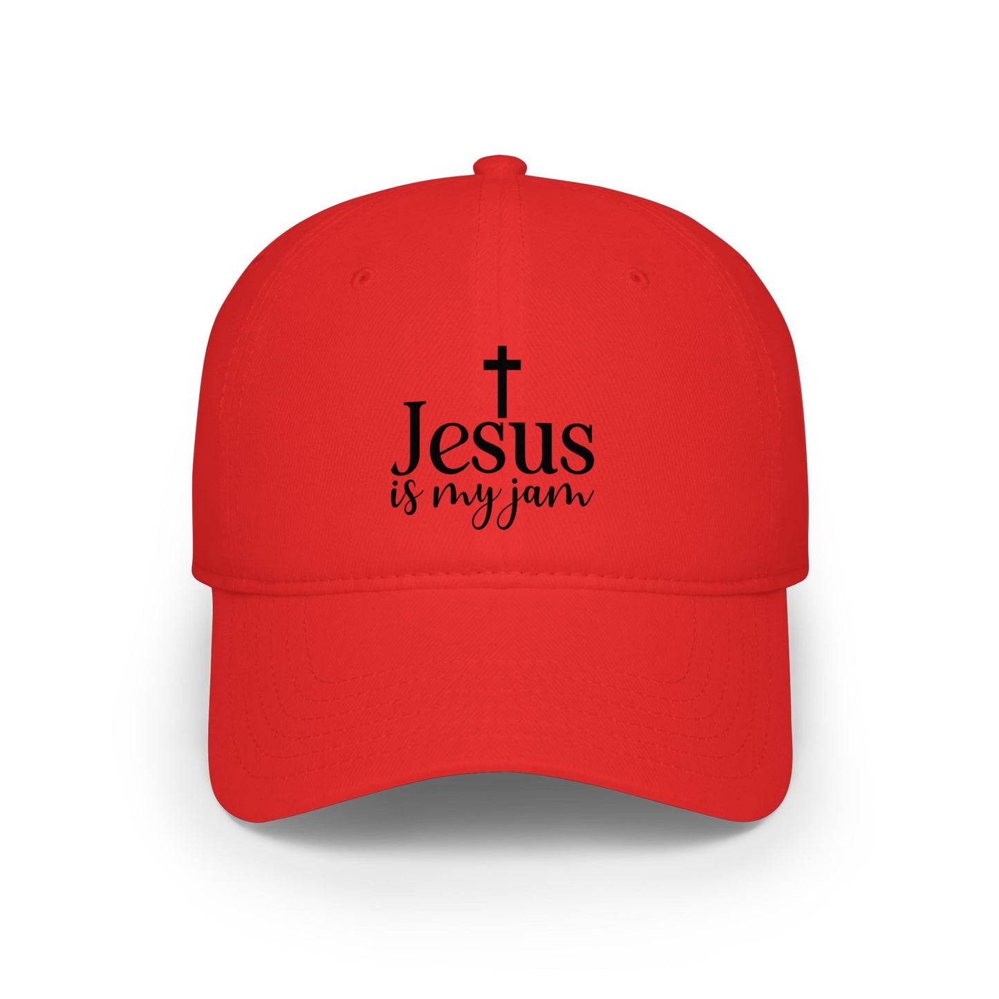 Jesus Is My Jam Low Profile Baseball Cap – Christian Faith Red Hat
