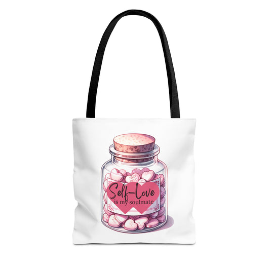 Self-Love is My Soulmate Tote Bag - Cute & Inspirational Bag for Self-Care Enthusiasts