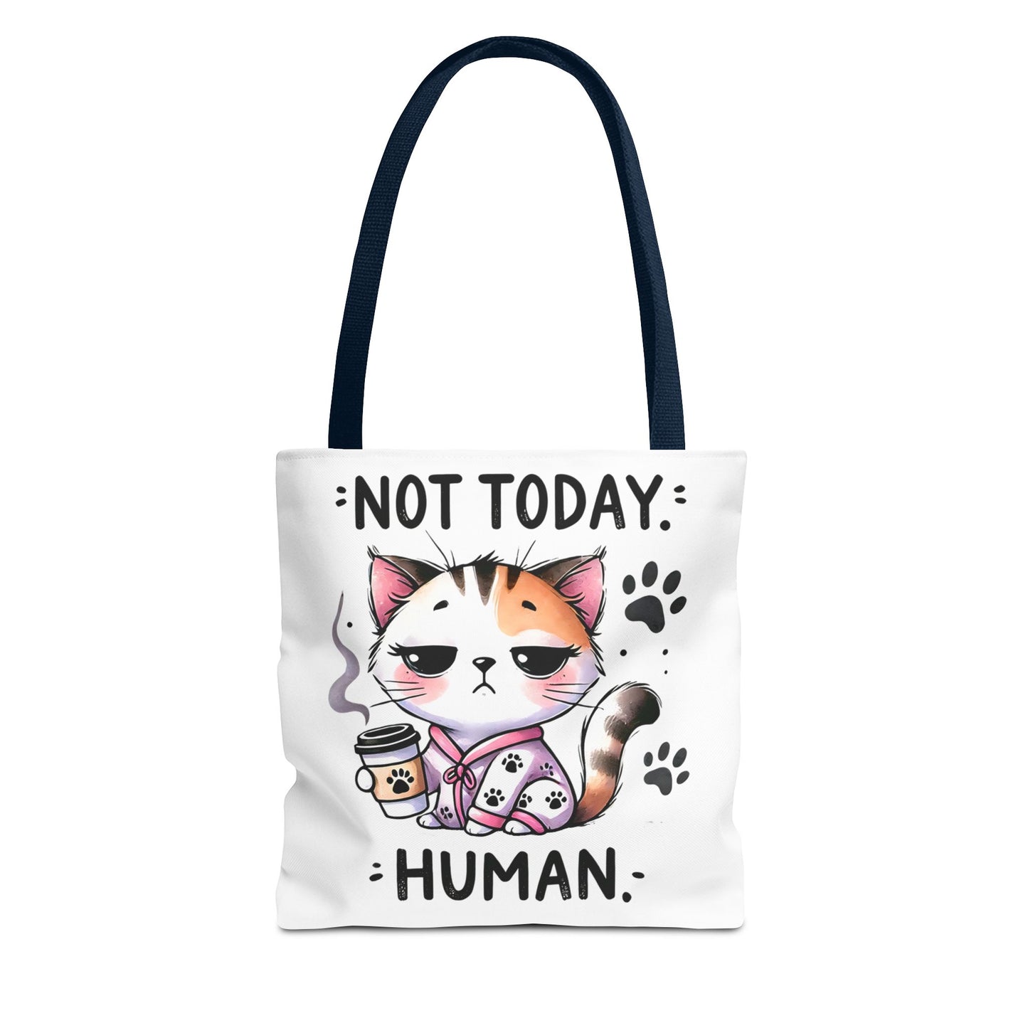 Cute Cat Tote Bag – "Not Today, Human" – Perfect for Cat Lovers & Everyday Use