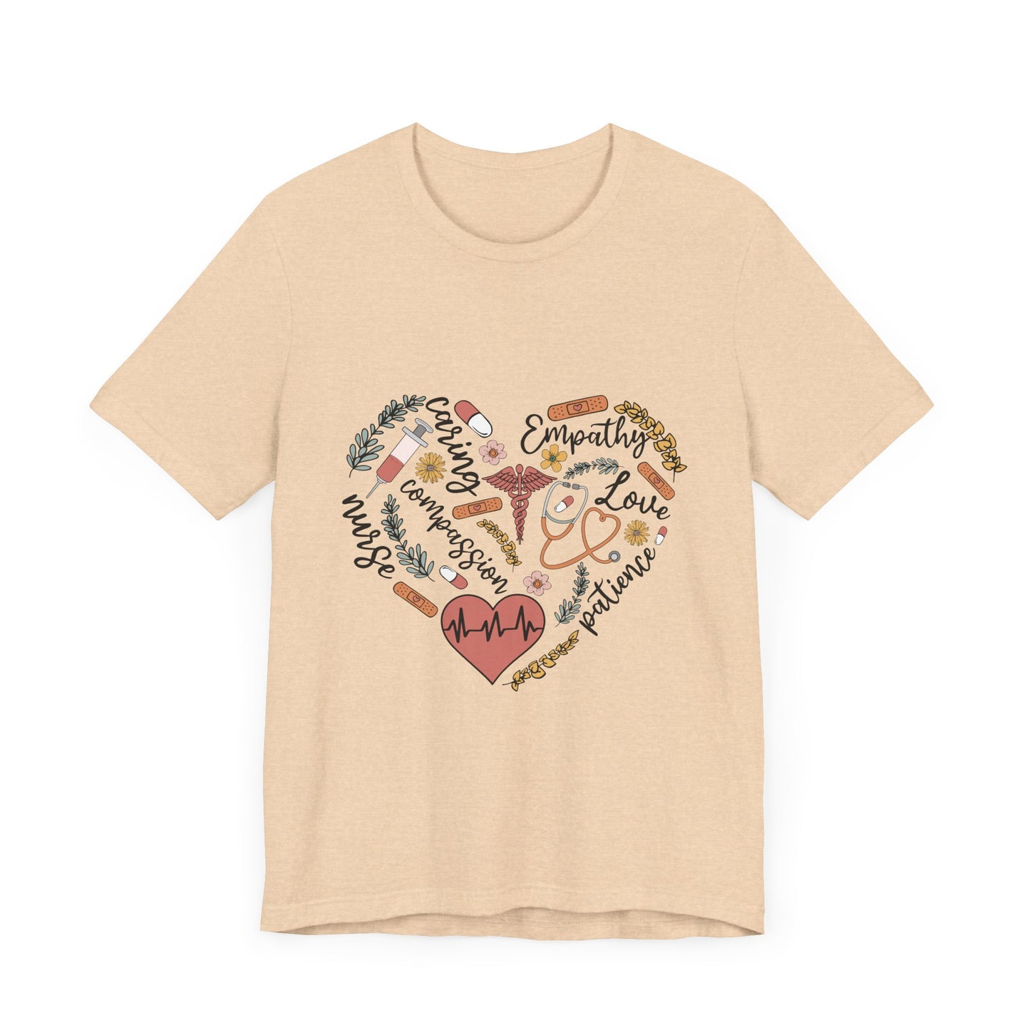 Empathy Heart Unisex Jersey Tee - Love & Caring Design for Compassionate Souls