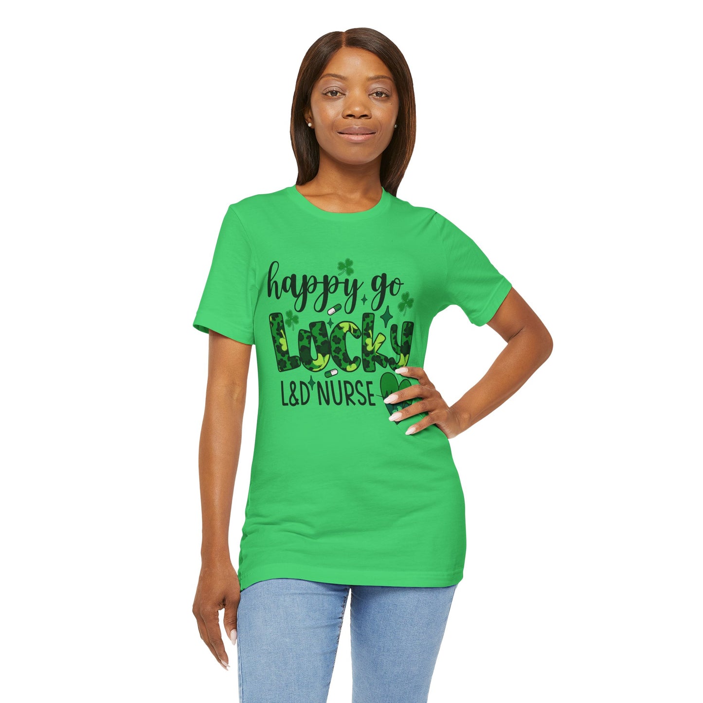 Happy Go Lucky Unisex Nurse Tee - St. Patrick's Day Shirt