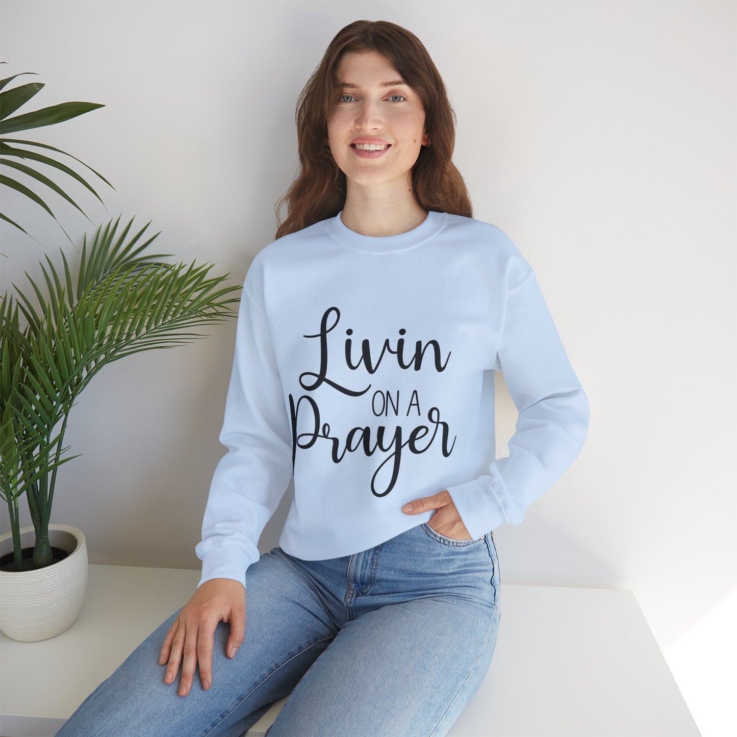 Livin' on a Prayer Crewneck Sweatshirt - Unisex Heavy Blend™