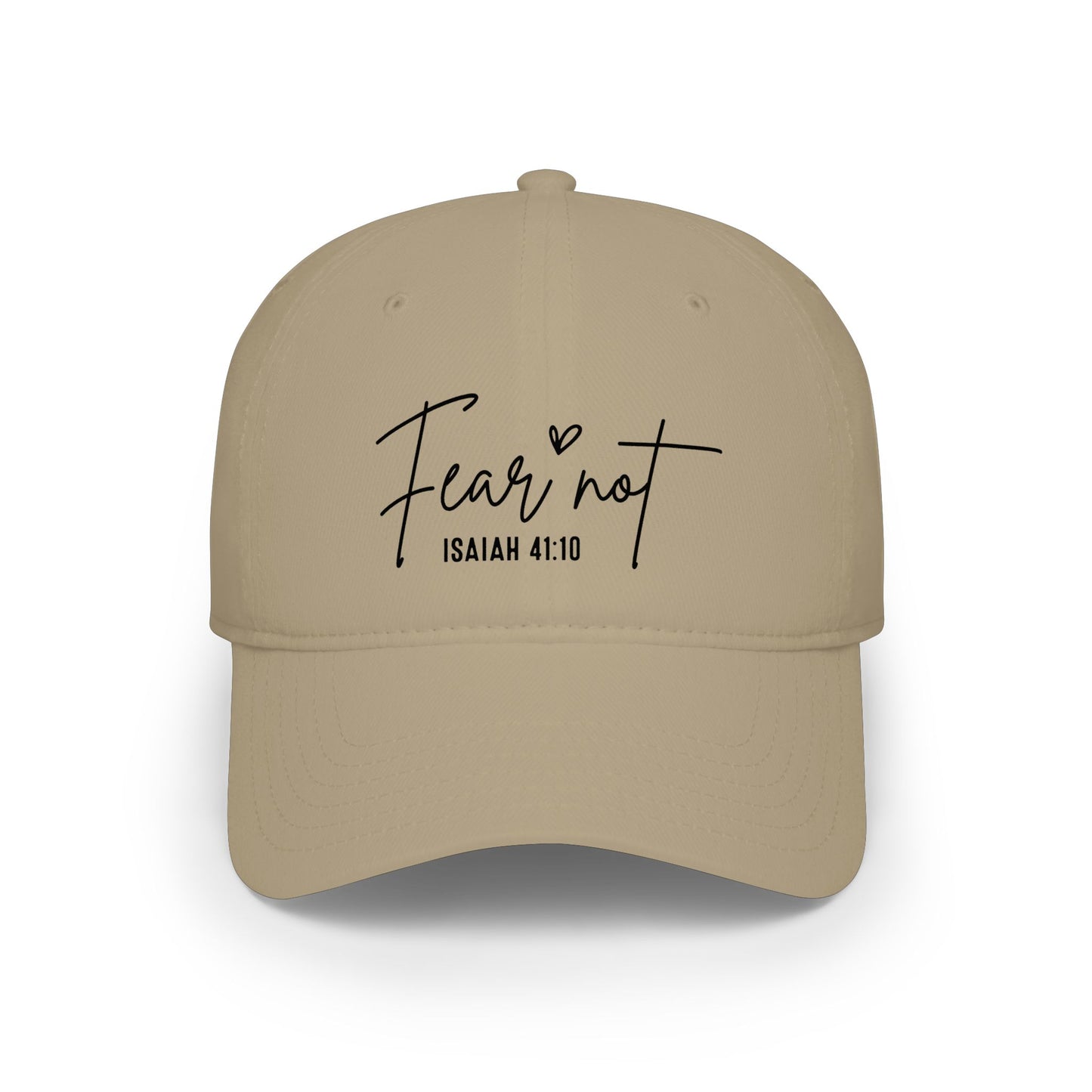 Fear Not Isaiah 41:10 Baseball Cap — Christian Inspirational Red Cap