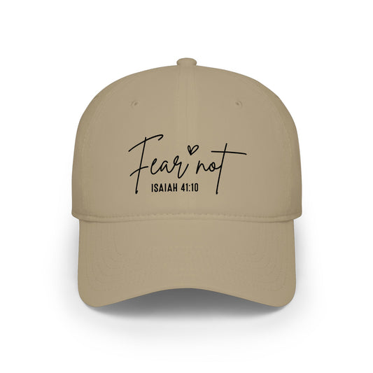 Fear Not Isaiah 41:10 Baseball Cap — Christian Inspirational Red Cap