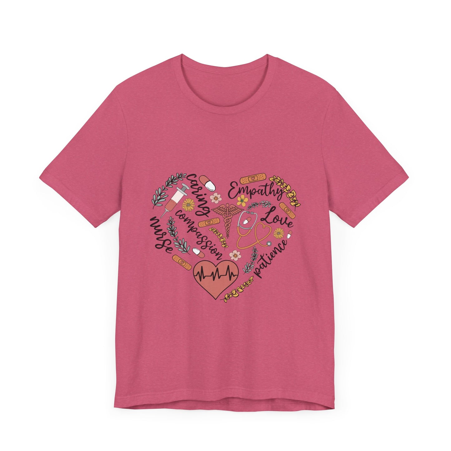 Empathy Heart Unisex Jersey Tee - Love & Caring Design for Compassionate Souls
