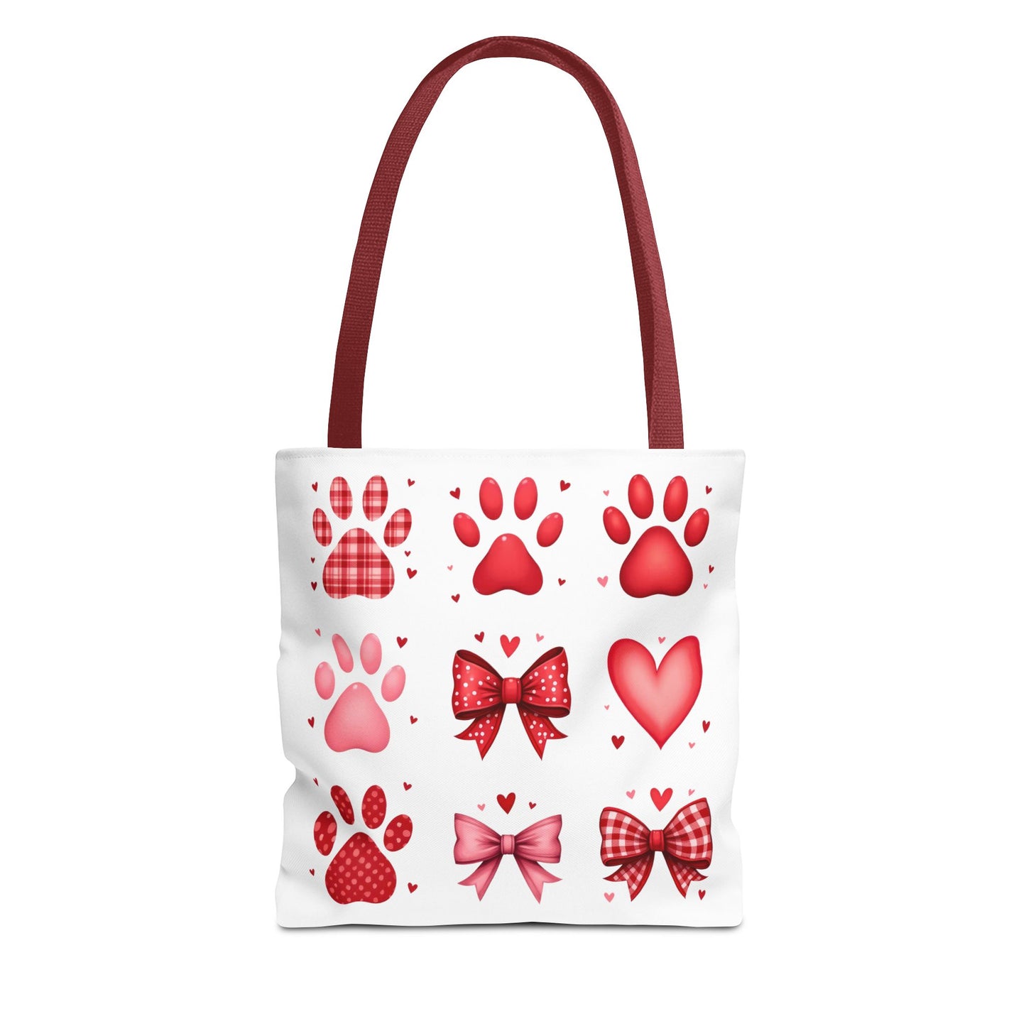 Cute Love and Paw Print Tote Bag - Perfect for Pet Lovers