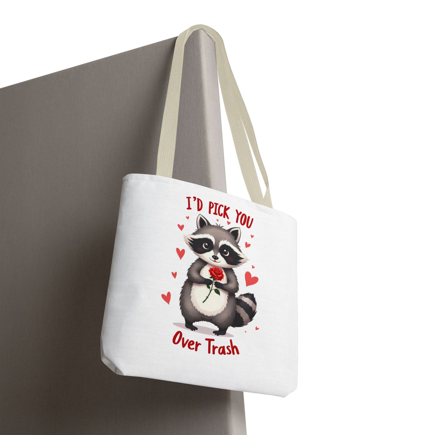Cute Raccoon Tote Bag - 'I’d Pick You Over Trash' Gift for Animal Lovers