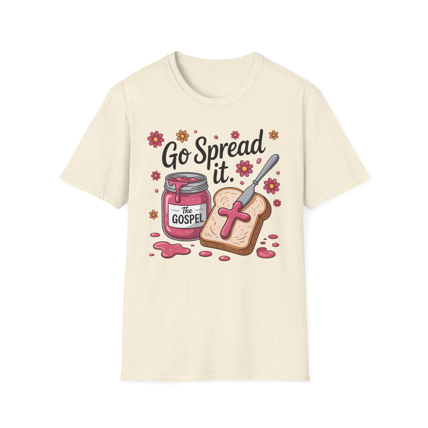 Christian T-Shirt — "Go Spread It" Gospel Jam Toast Tee