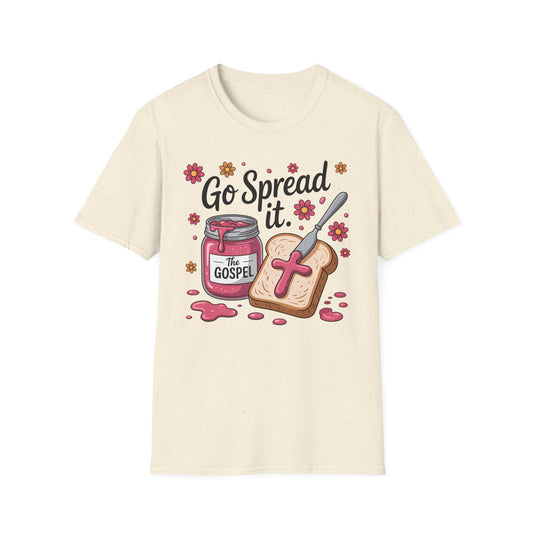 Christian T-Shirt — "Go Spread It" Gospel Jam Toast Tee