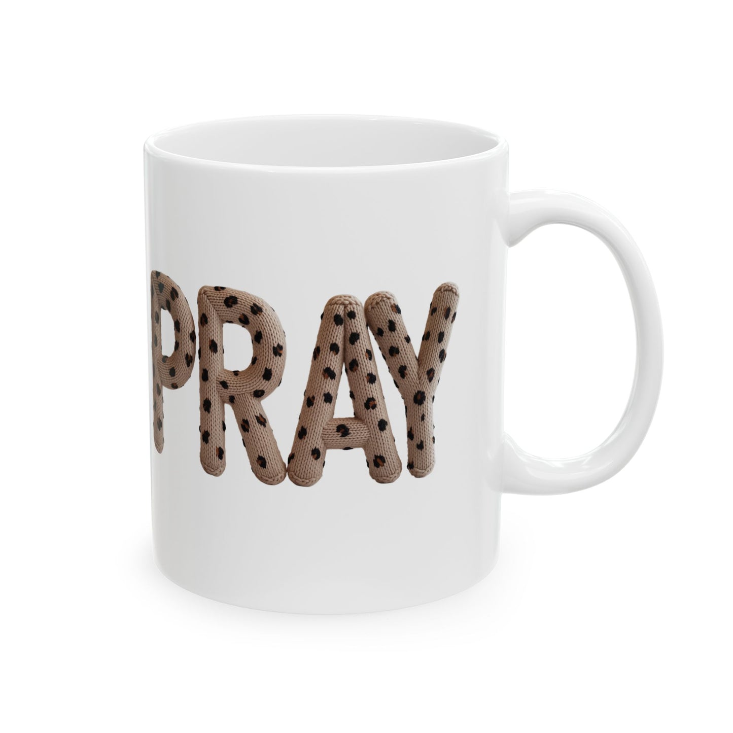 Playful Leopard Print "Stay Pr" Ceramic Mug — 11oz & 15oz