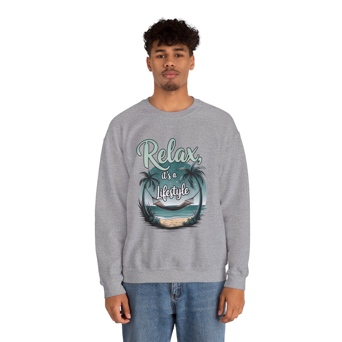Relax Beach Vibe Unisex Crewneck Sweatshirt