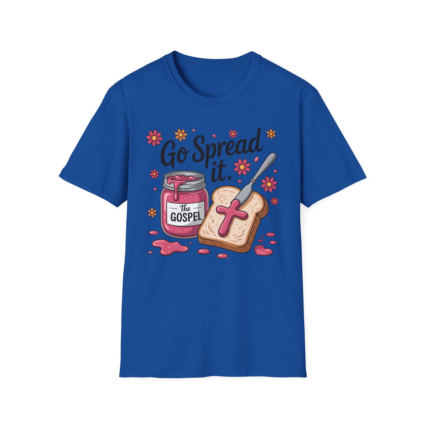 Christian T-Shirt — "Go Spread It" Gospel Jam Toast Tee