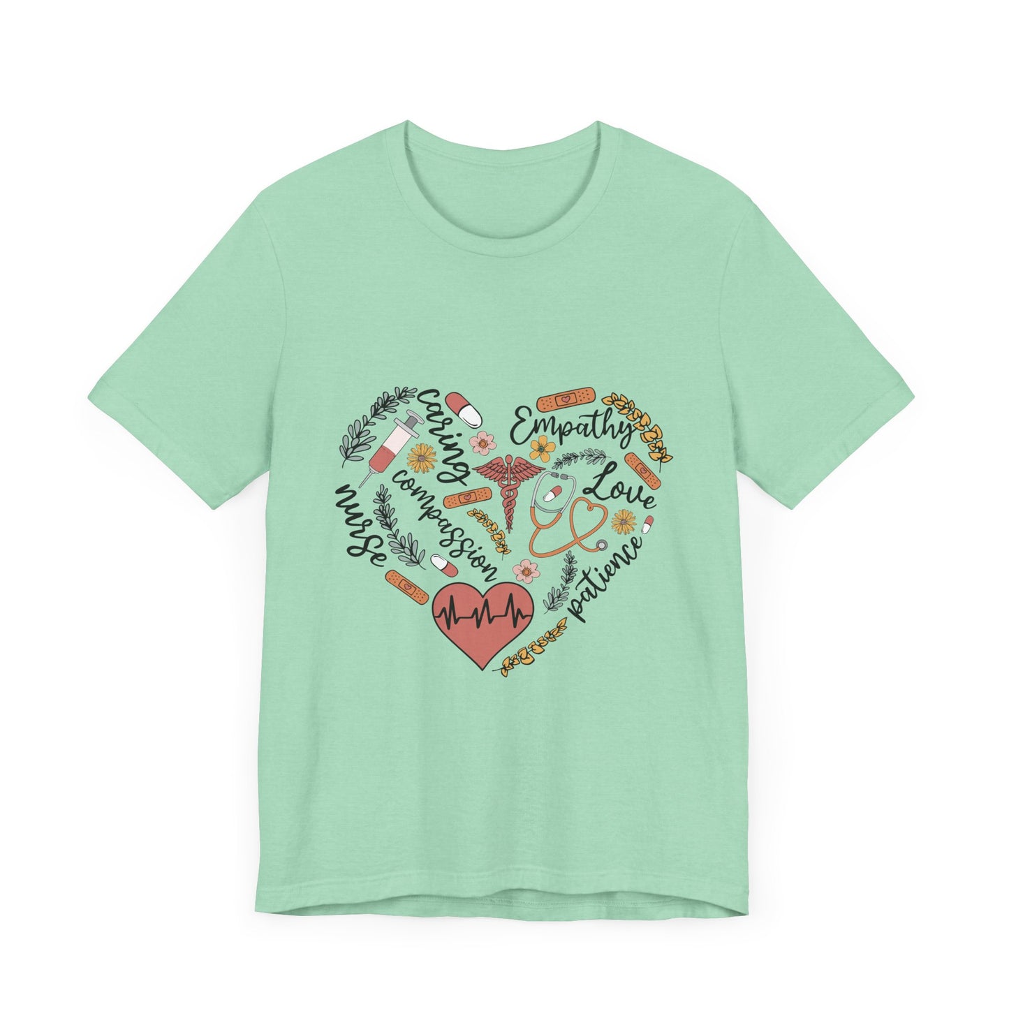 Empathy Heart Unisex Jersey Tee - Love & Caring Design for Compassionate Souls