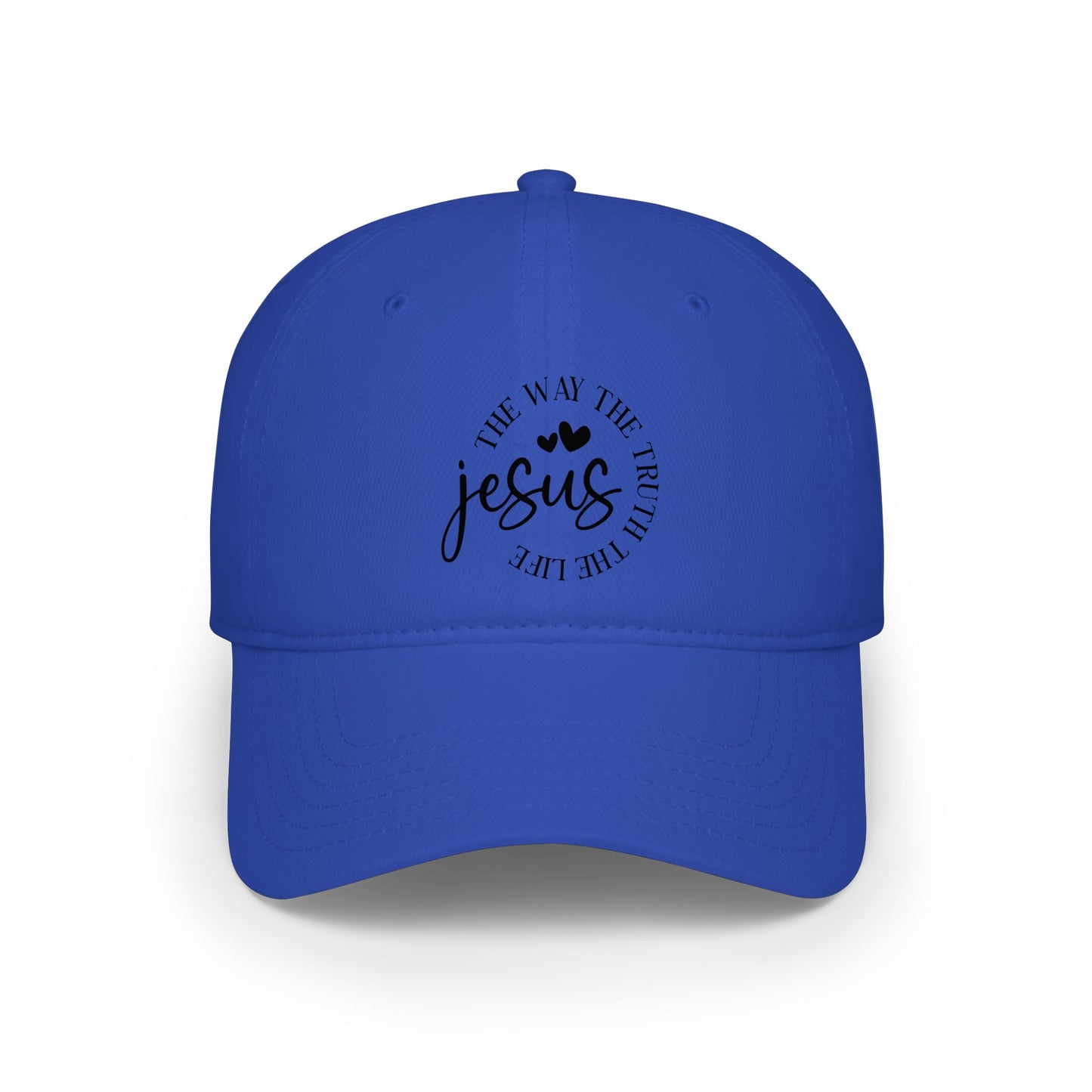 Jesus Circle Heart Low Profile Baseball Cap - Faith Christian Hat